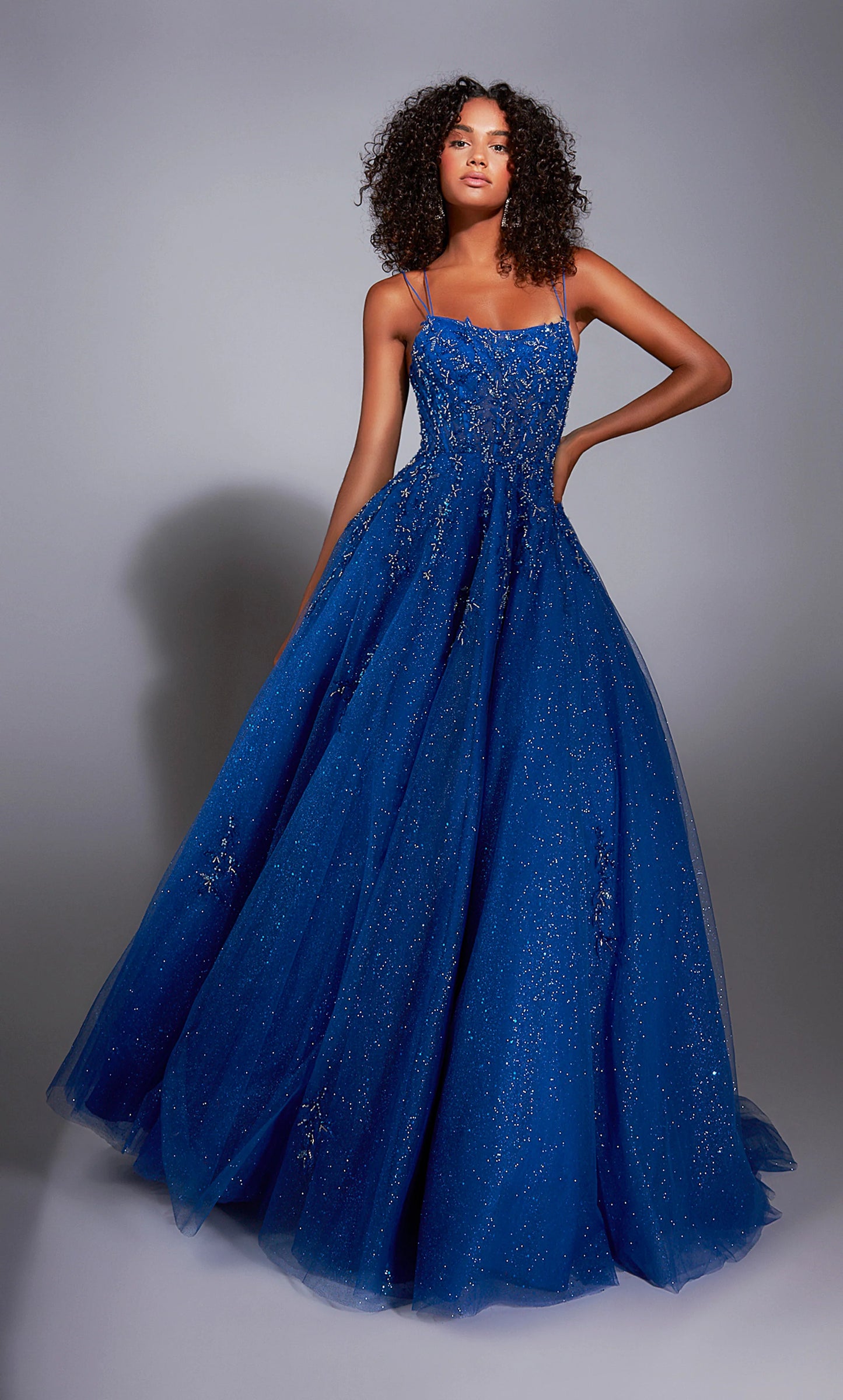 Alyce 61824 Long Scoop Shimmery/sparkly Ballgown Dress