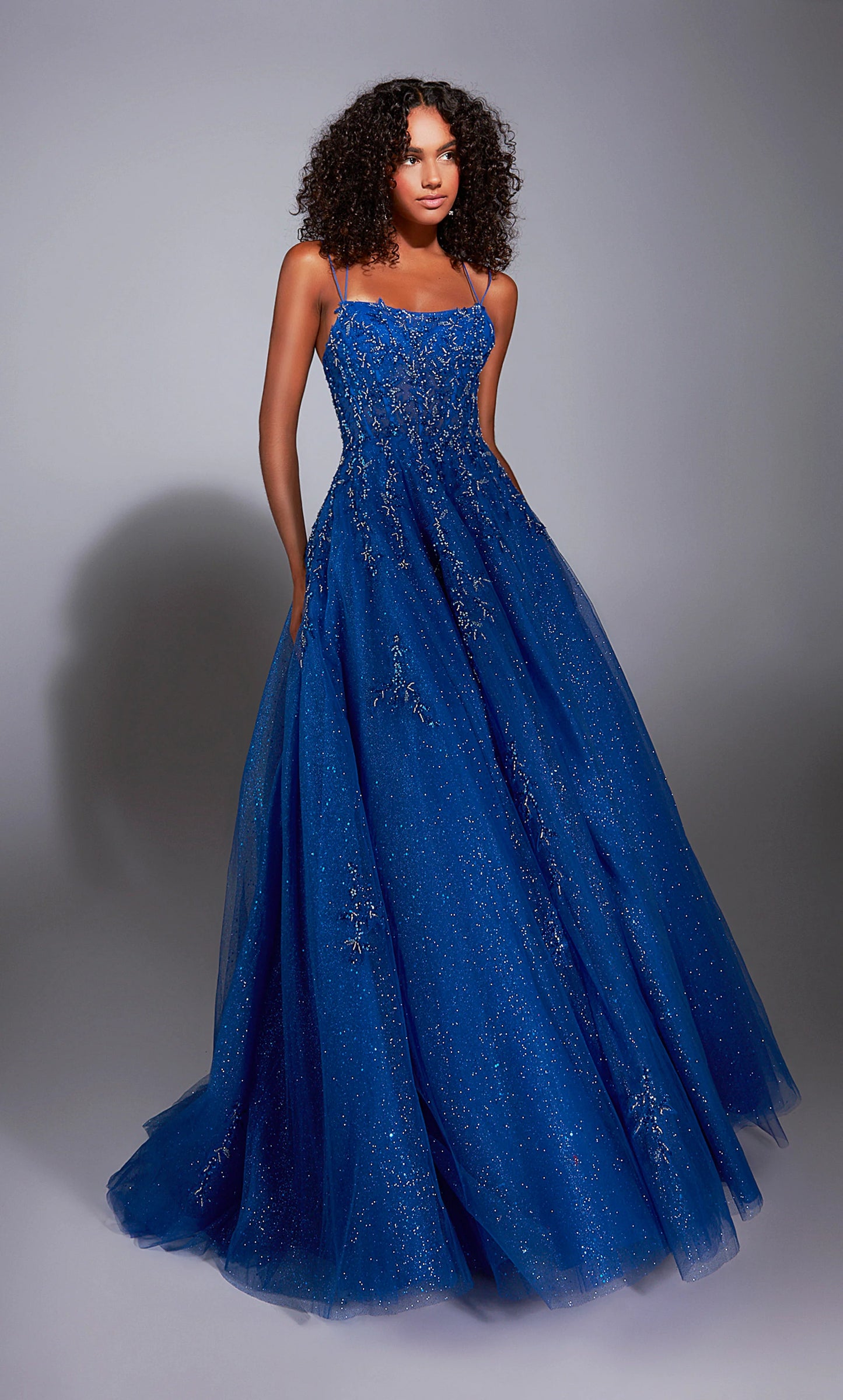 Alyce 61824 Long Scoop Shimmery/sparkly Ballgown Dress