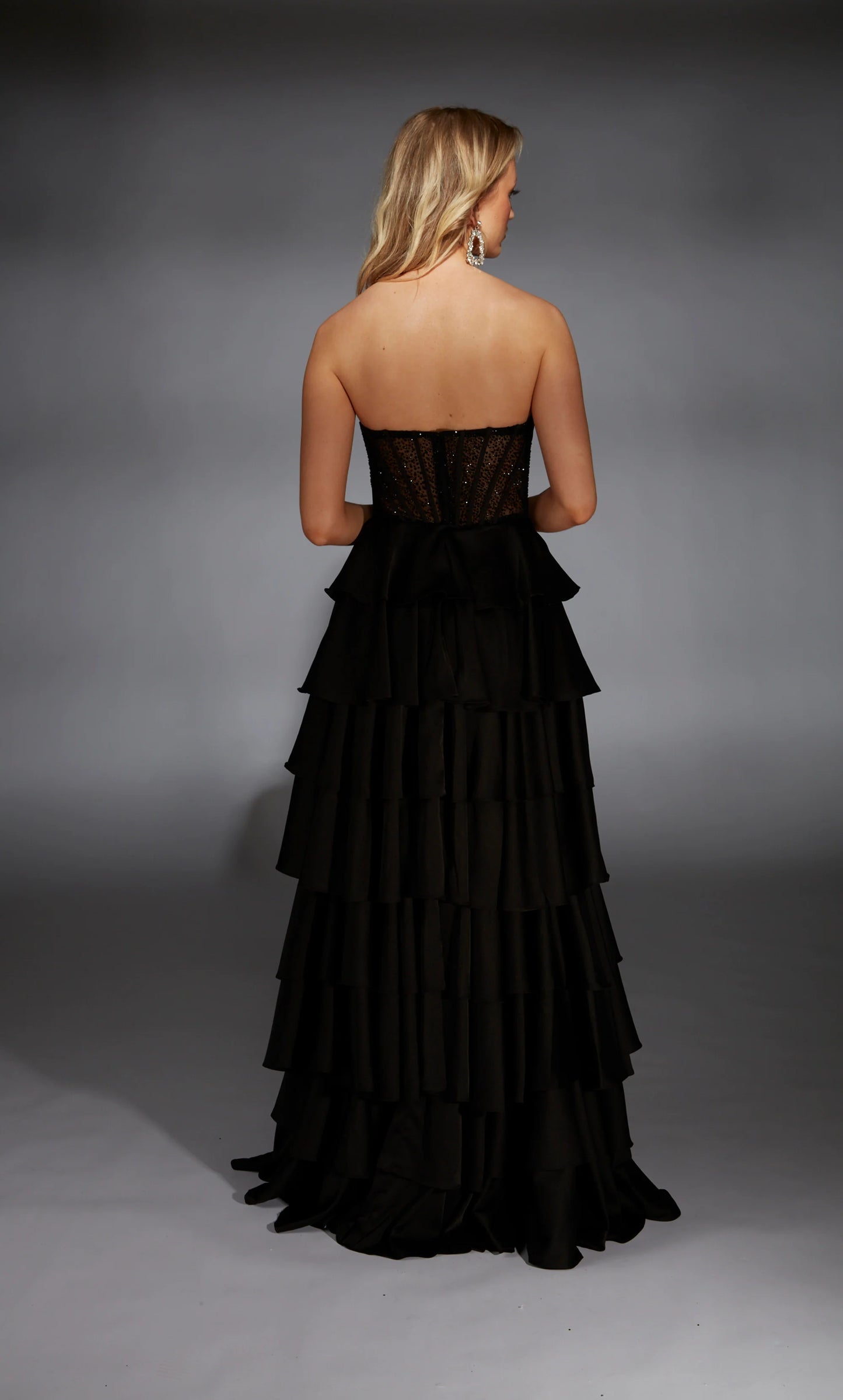 Alyce 61833 Long Strapless Corset A Line Dress
