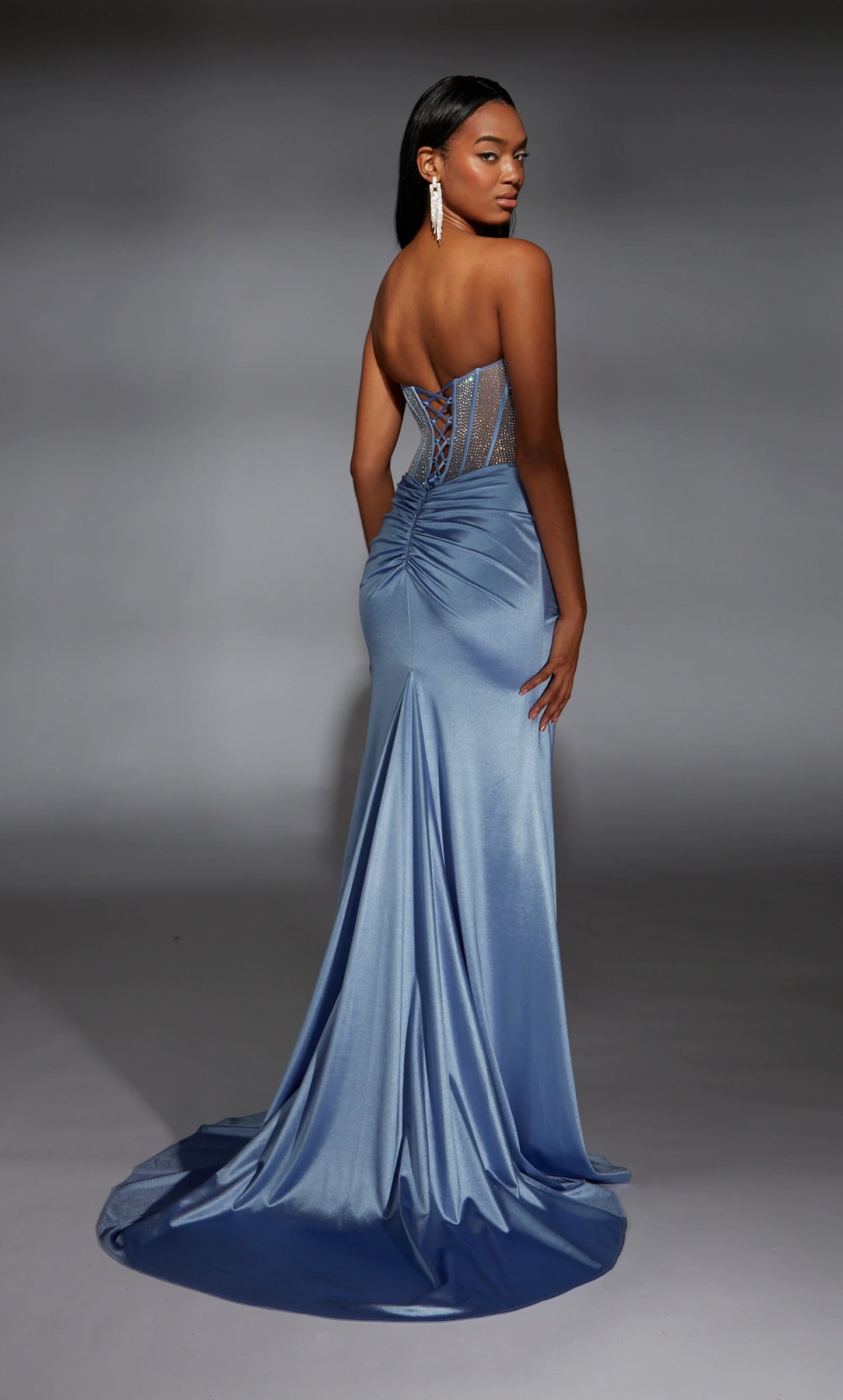 Alyce 61863 Long Strapless Illusion Straight Dress