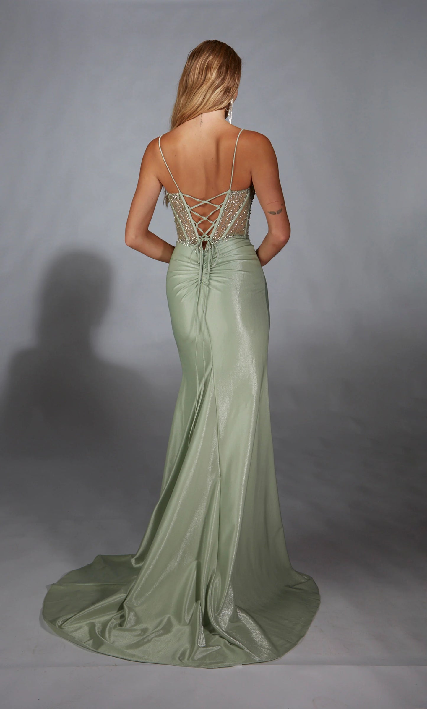 Alyce 61916 Long Sweetheart Illusion Straight Dress