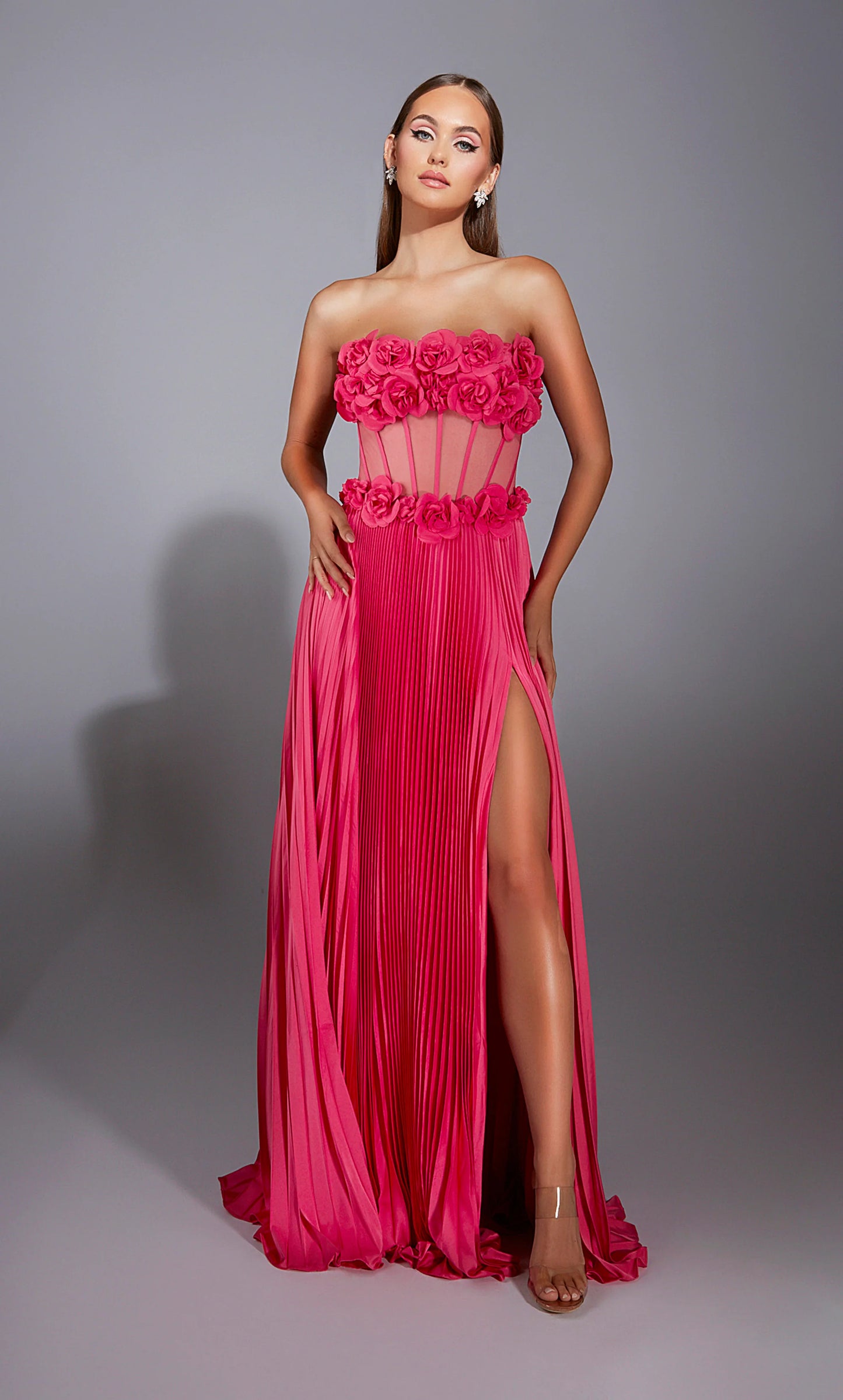Alyce 61935 Long Strapless Corset A Line Dress