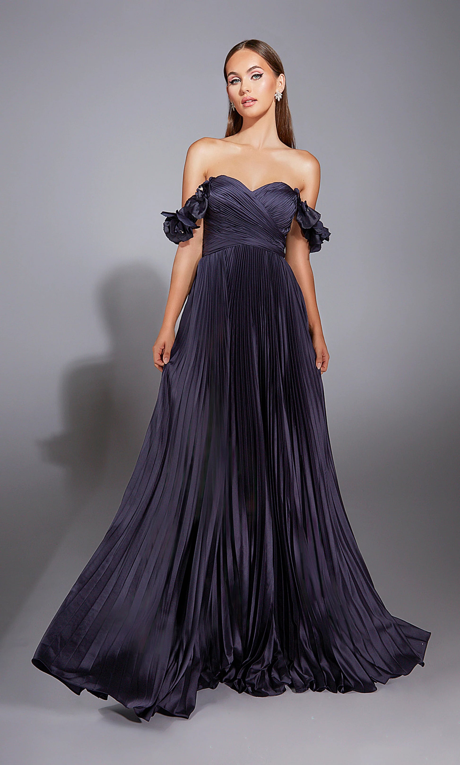 Alyce 61946 Long Off the Shoulder Ruched/draped A Line Dress B Chic Fashions Alyce 61946 Long Off the Shoulder Ruched/draped A Line Dress B Chic Fashions