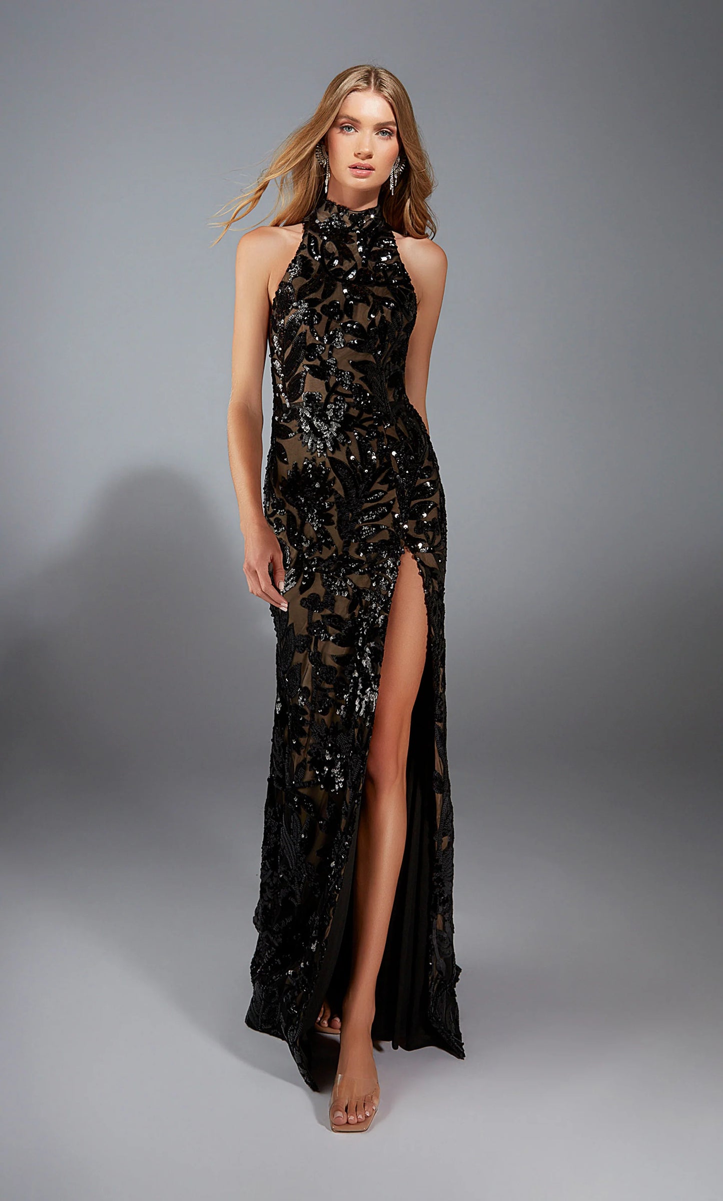 Alyce 61979 Long High Slit Straight Dress
