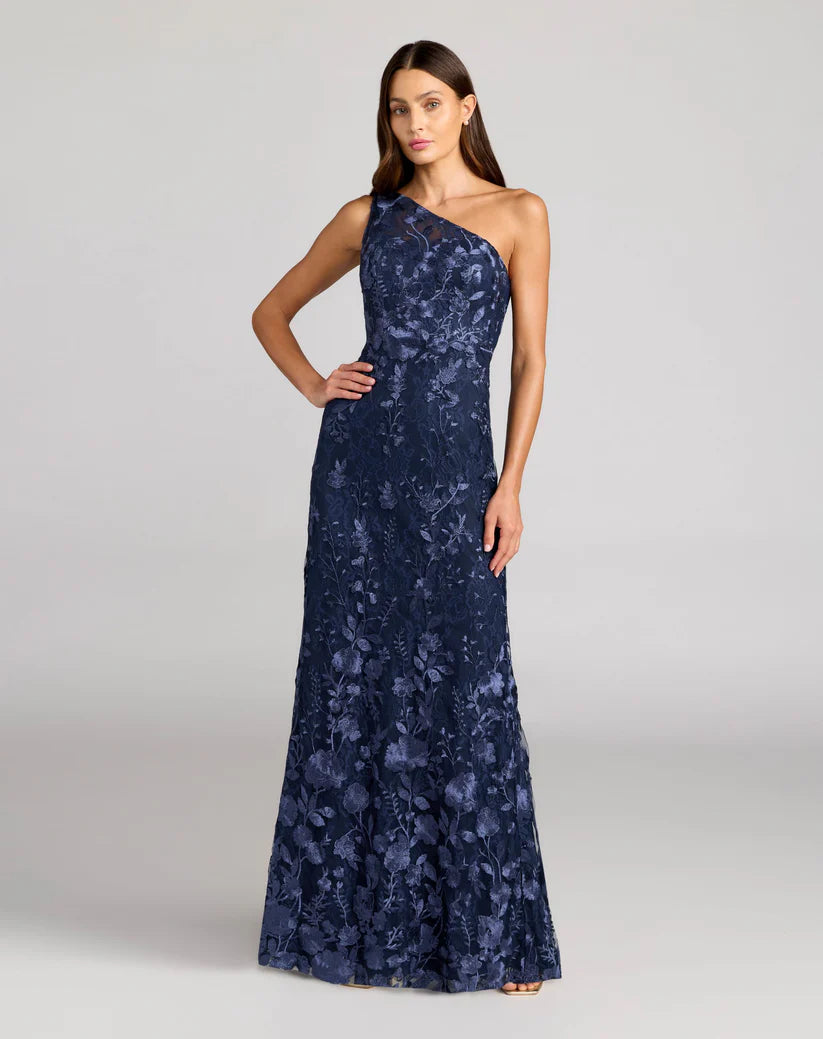 Mac Duggal 68606 One Shoulder Lace Embroidered Gown
