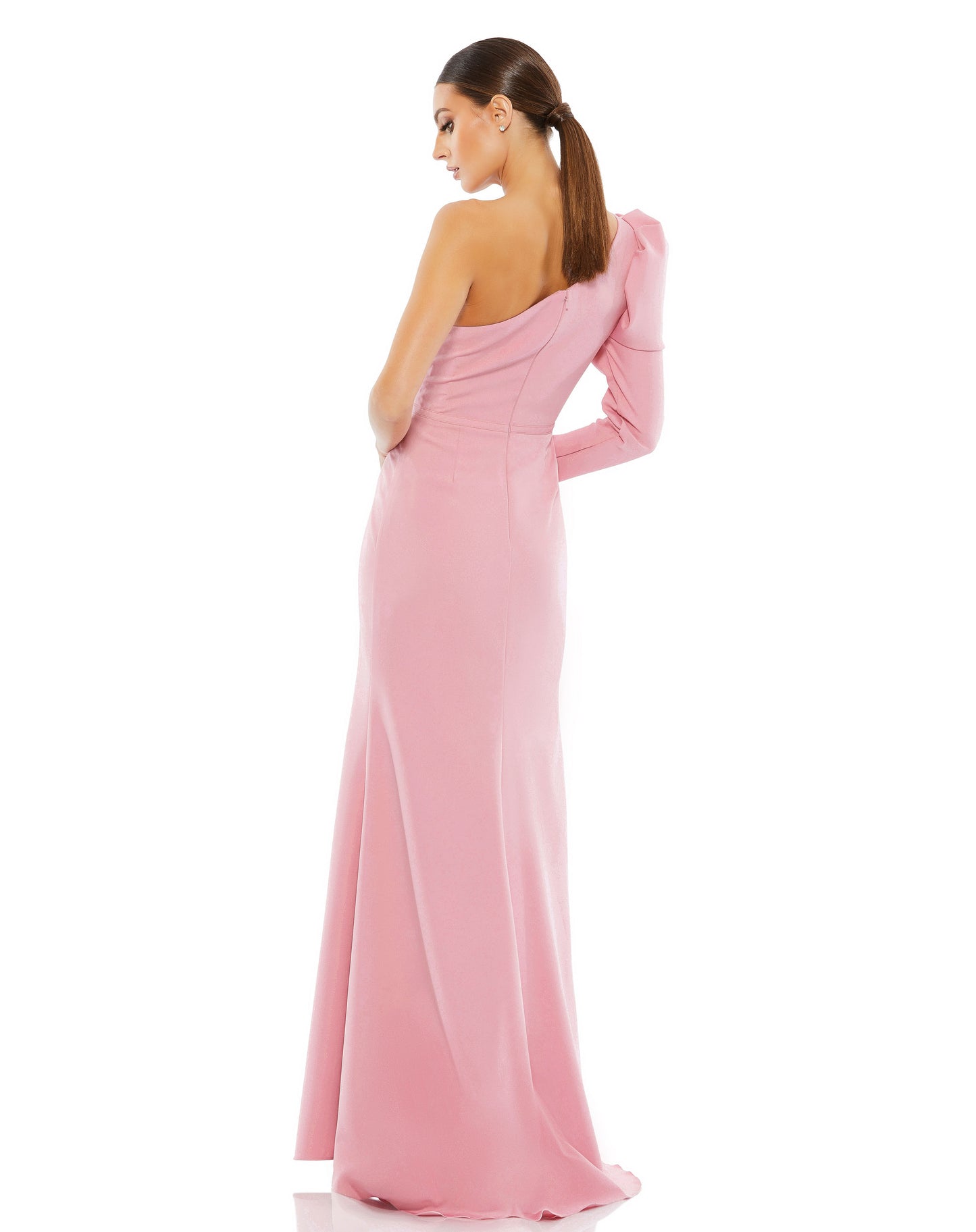 Mac Duggal 70149 One Shoulder Puff Sleeve Gown