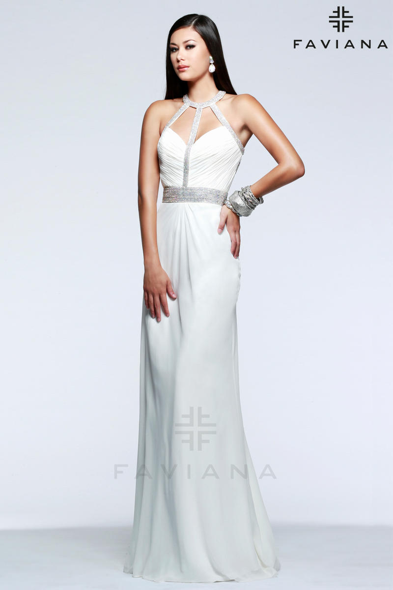 Faviana 4157 (Only Size 4 Ivory FINAL SALE)