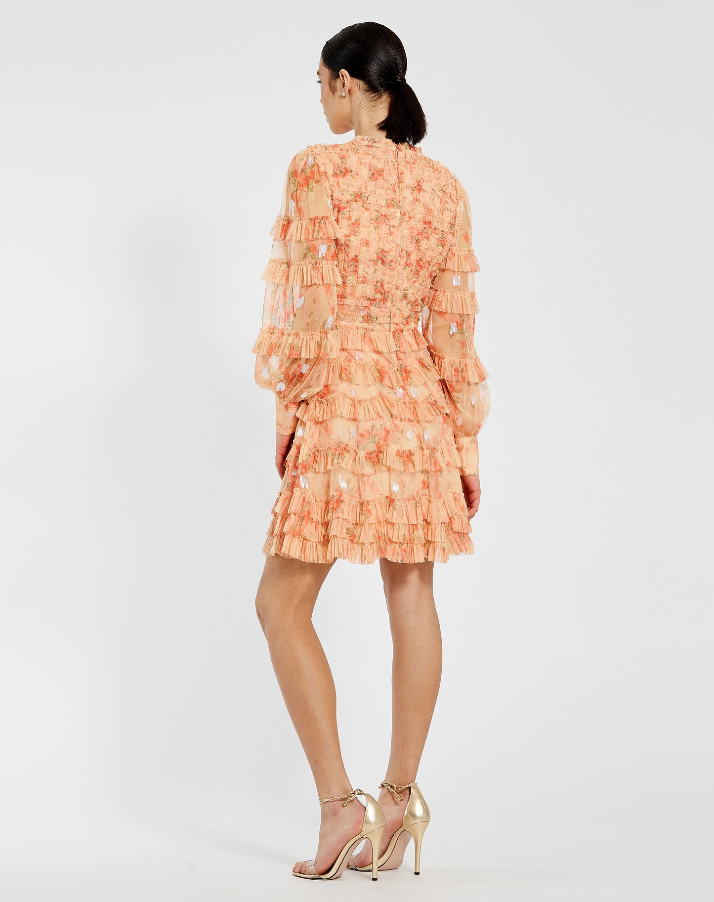 Mac Duggal 8094 Keyhole Detail Long Sleeve Dress