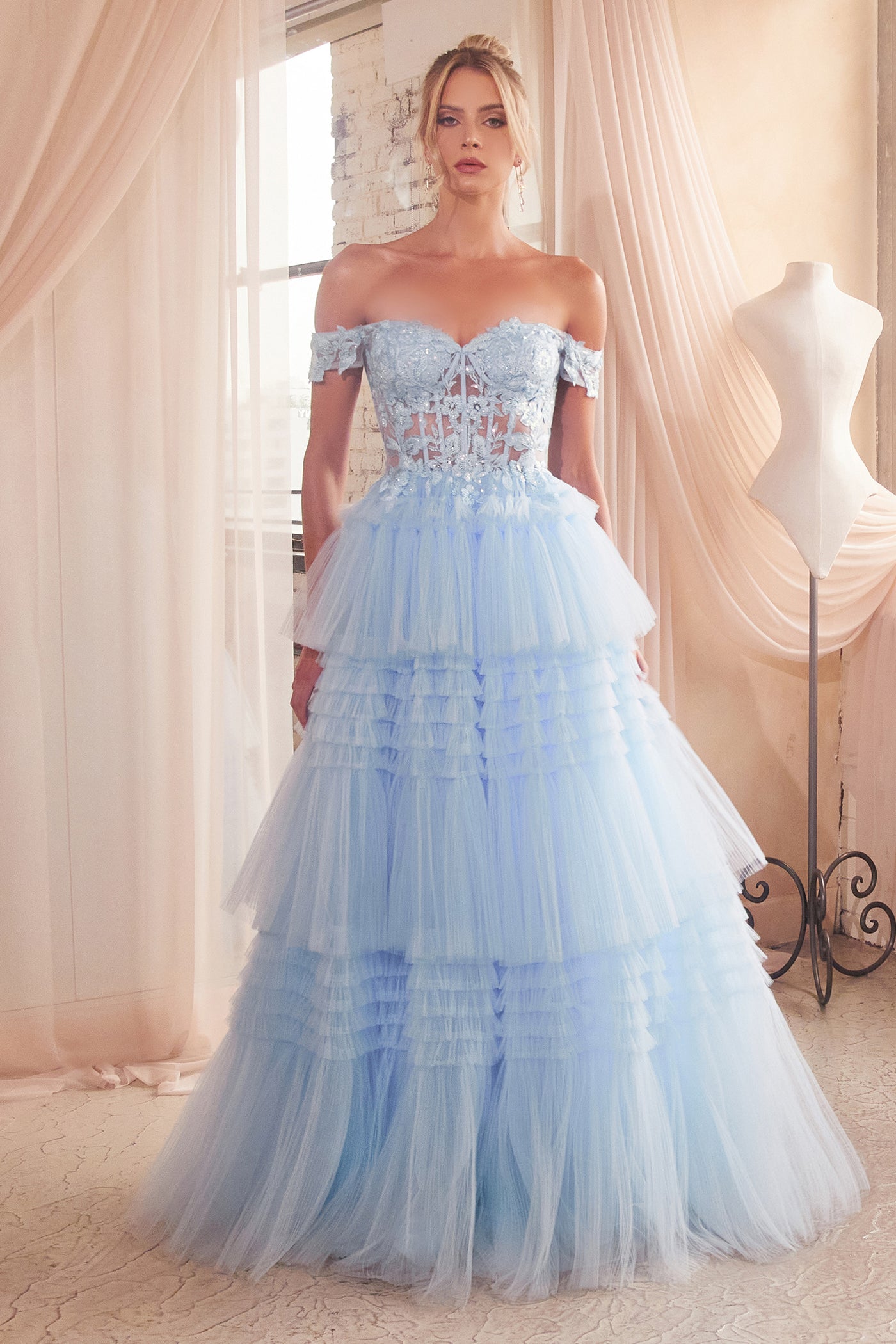 Cinderella Divine 9315 B Chic Fashions Long Dress Evening Gowns