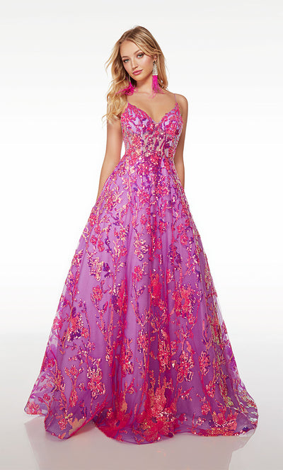 Alyce-61516-V-Neckline-Open-Back-Pockets-Sequins-Ball-Gown-Neon-Purple-Pink-Evening-Dress-B-Chic-Fashions-Prom-Dress