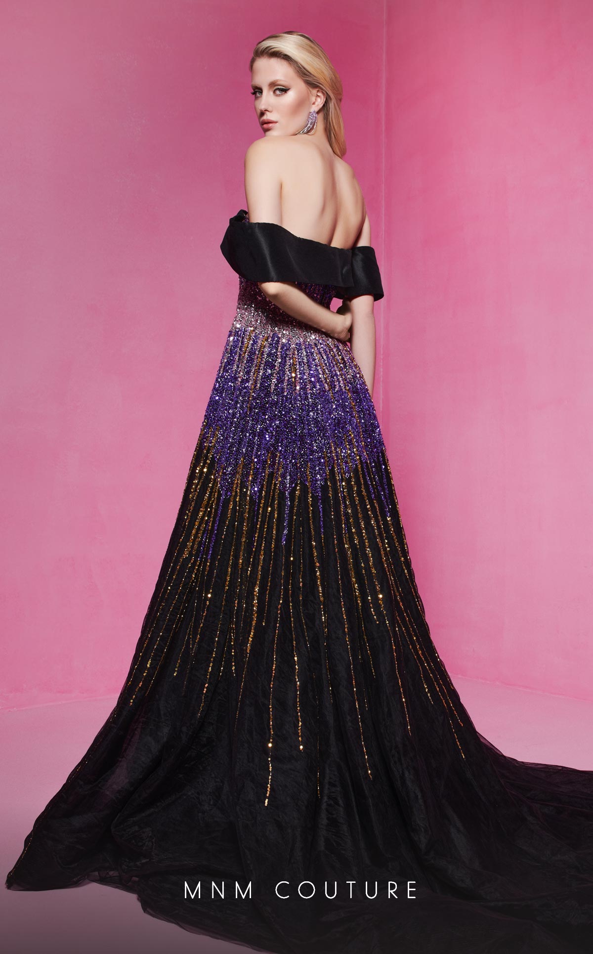 MNM Couture B1009 Enchanting Mesh Ball Gown
