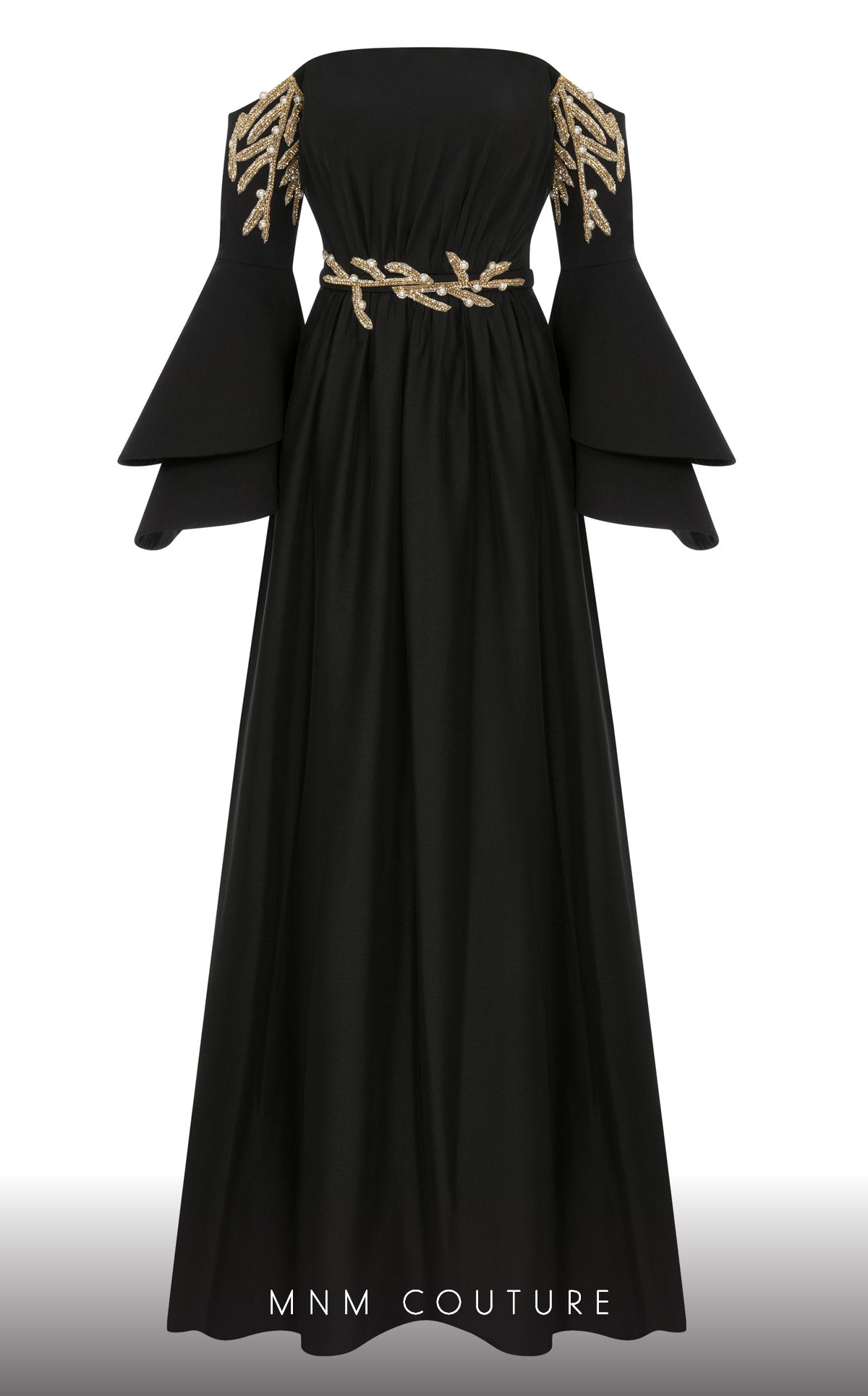 MNM Couture B1103 Graceful Crepe Off-Shoulder Gown