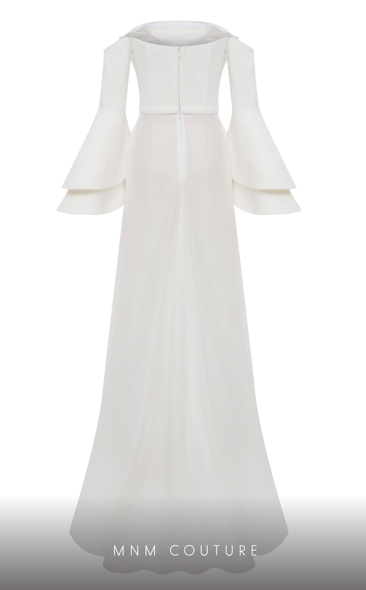 MNM Couture B1103 Graceful Crepe Off-Shoulder Gown