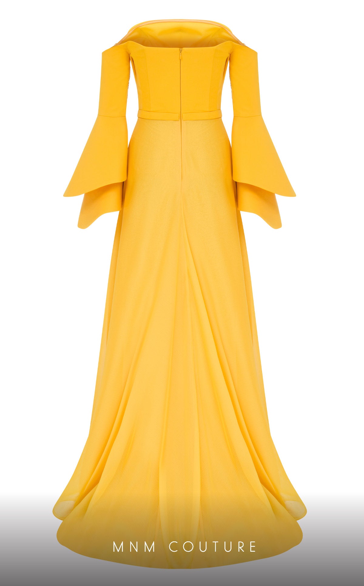 MNM Couture B1103 Graceful Crepe Off-Shoulder Gown