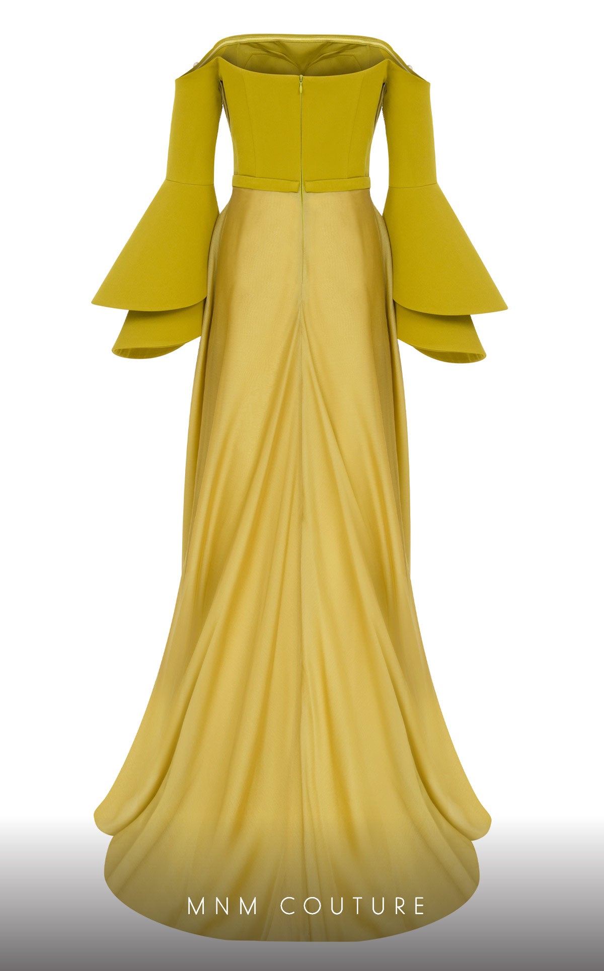 MNM Couture B1103 Graceful Crepe Off-Shoulder Gown