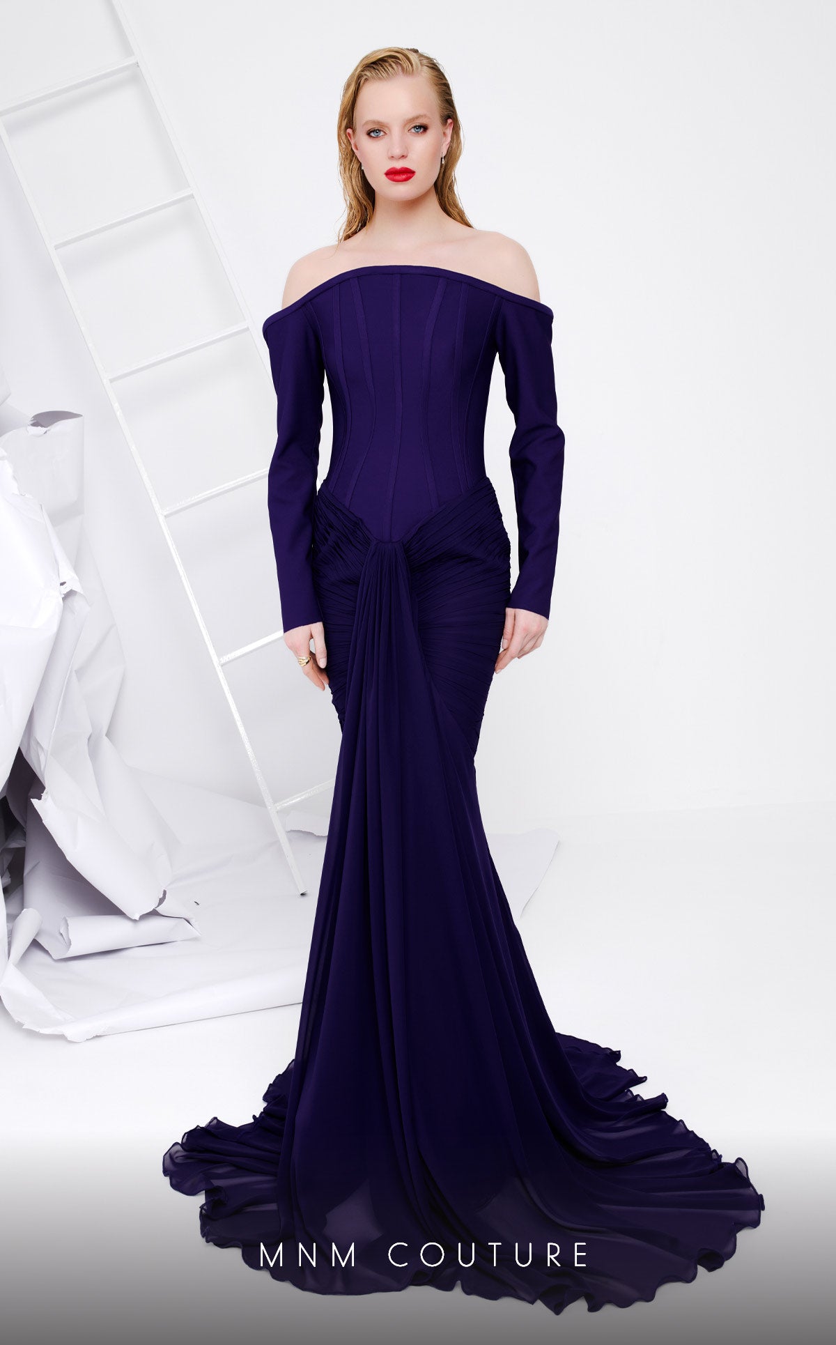 MNM Couture B1112 Captivating Mermaid Strapless Gown