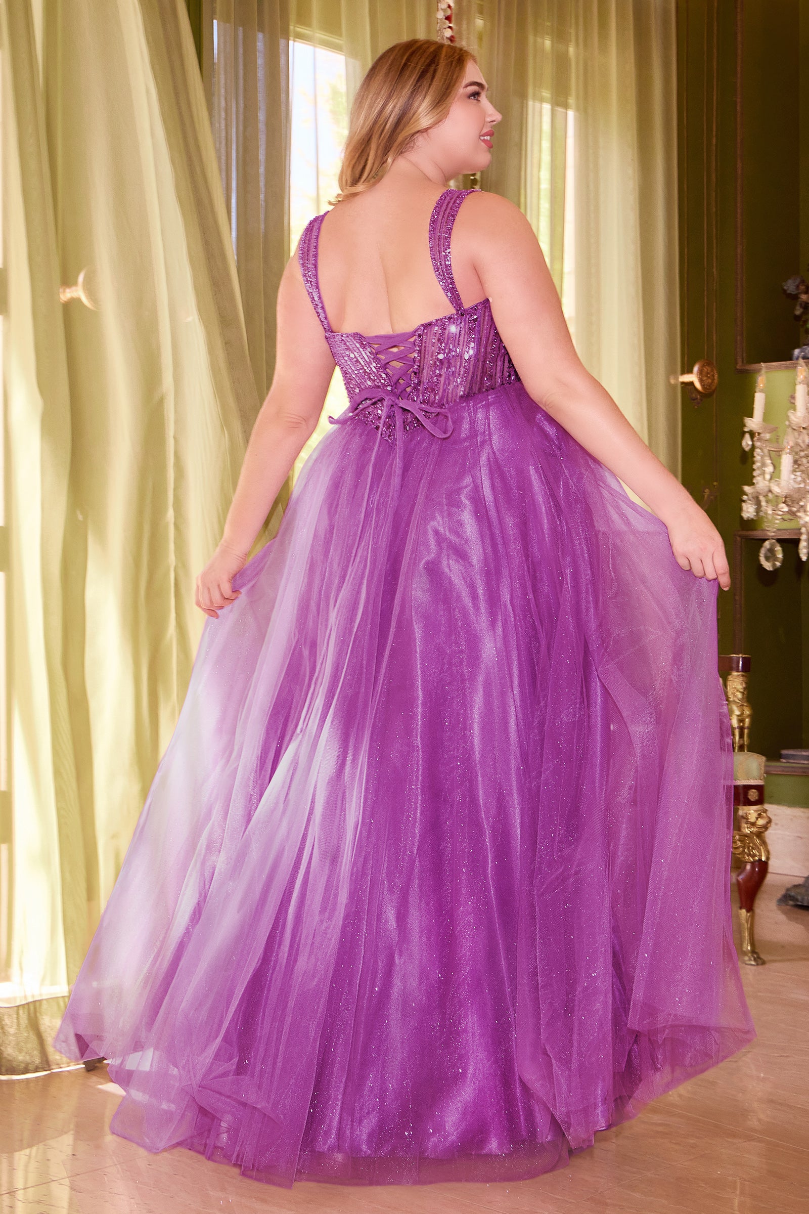 cinderella purple prom dress Cinderella Divine CD0230