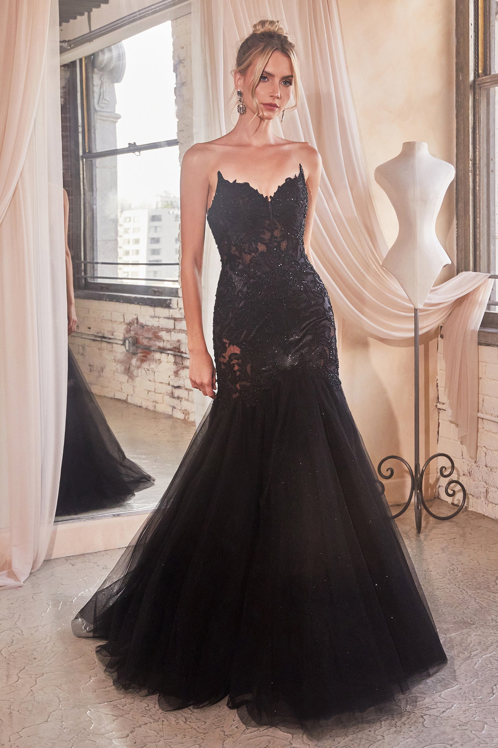 Cinderella Divine CDS482 B Chic Fashions Long Dress Evening Gowns