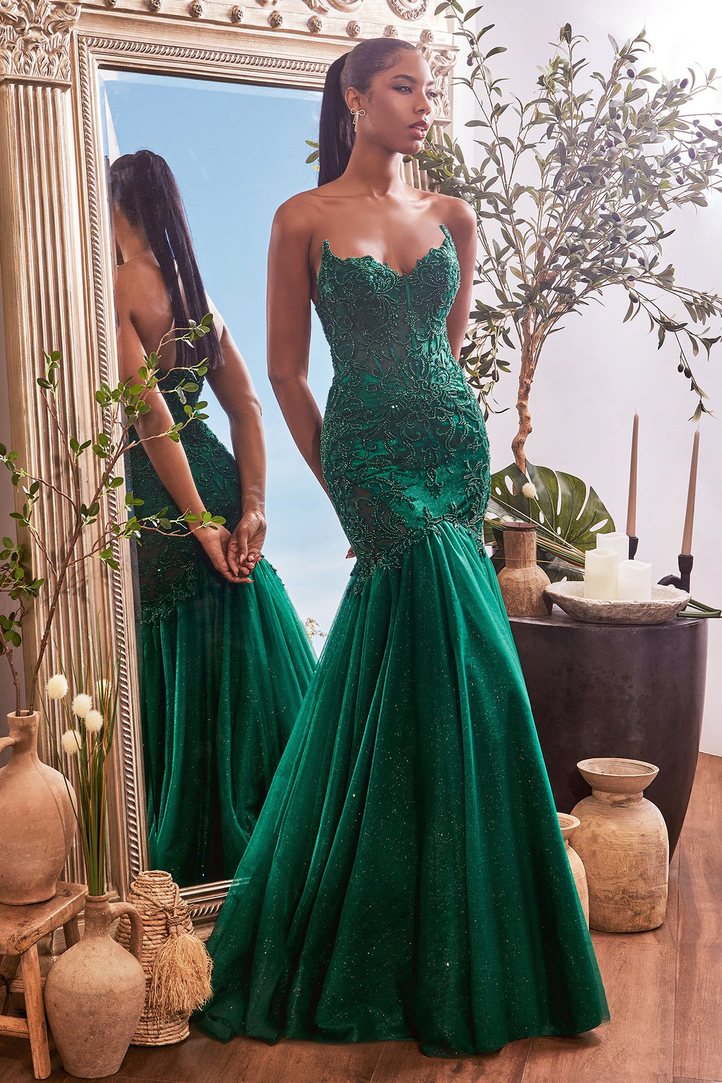 Cinderella Divine CDS482 B Chic Fashions Long Dress Evening Gowns