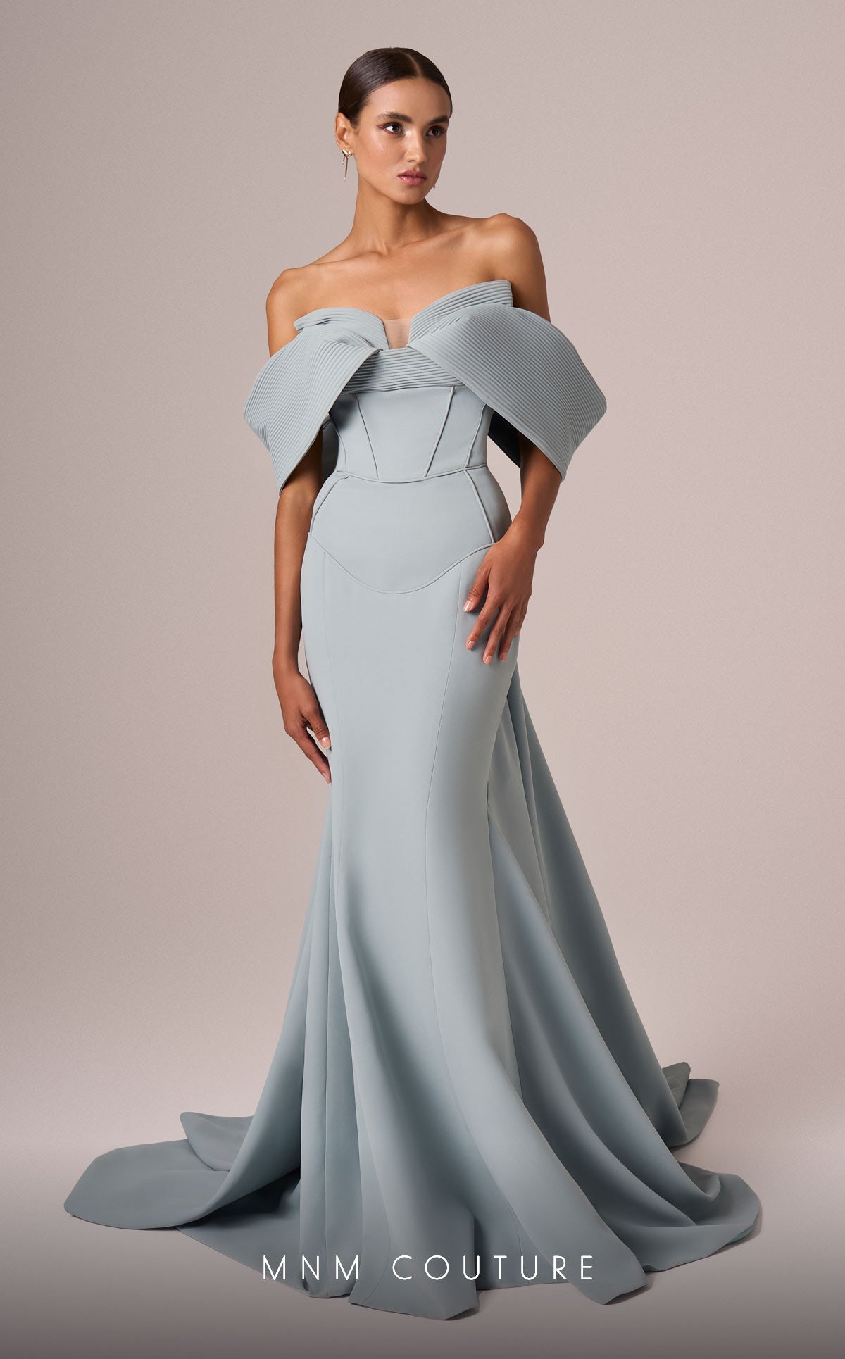 MNM Couture E0085 Vibrant Sleeved Wonder