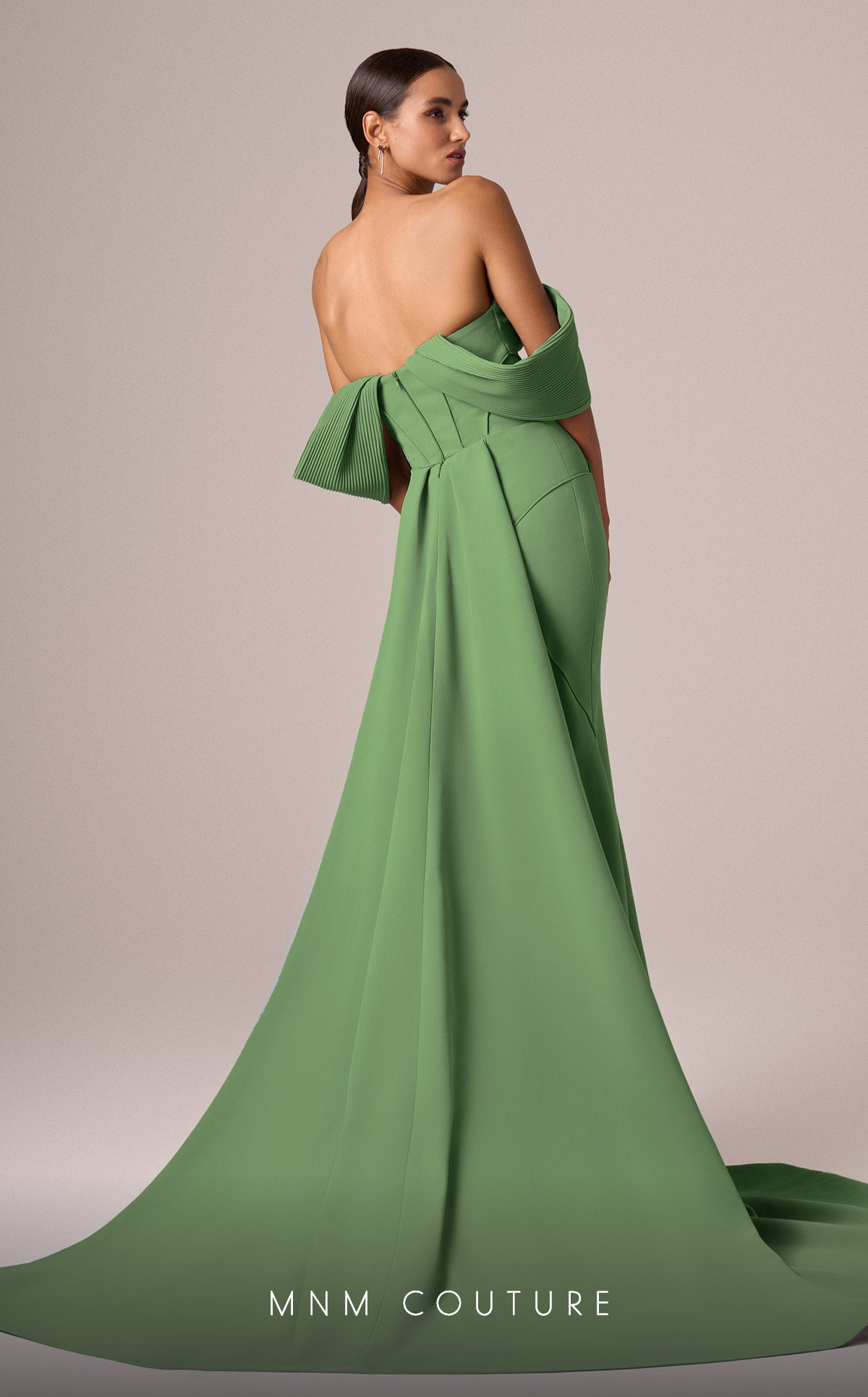 MNM Couture E0085 Vibrant Sleeved Wonder