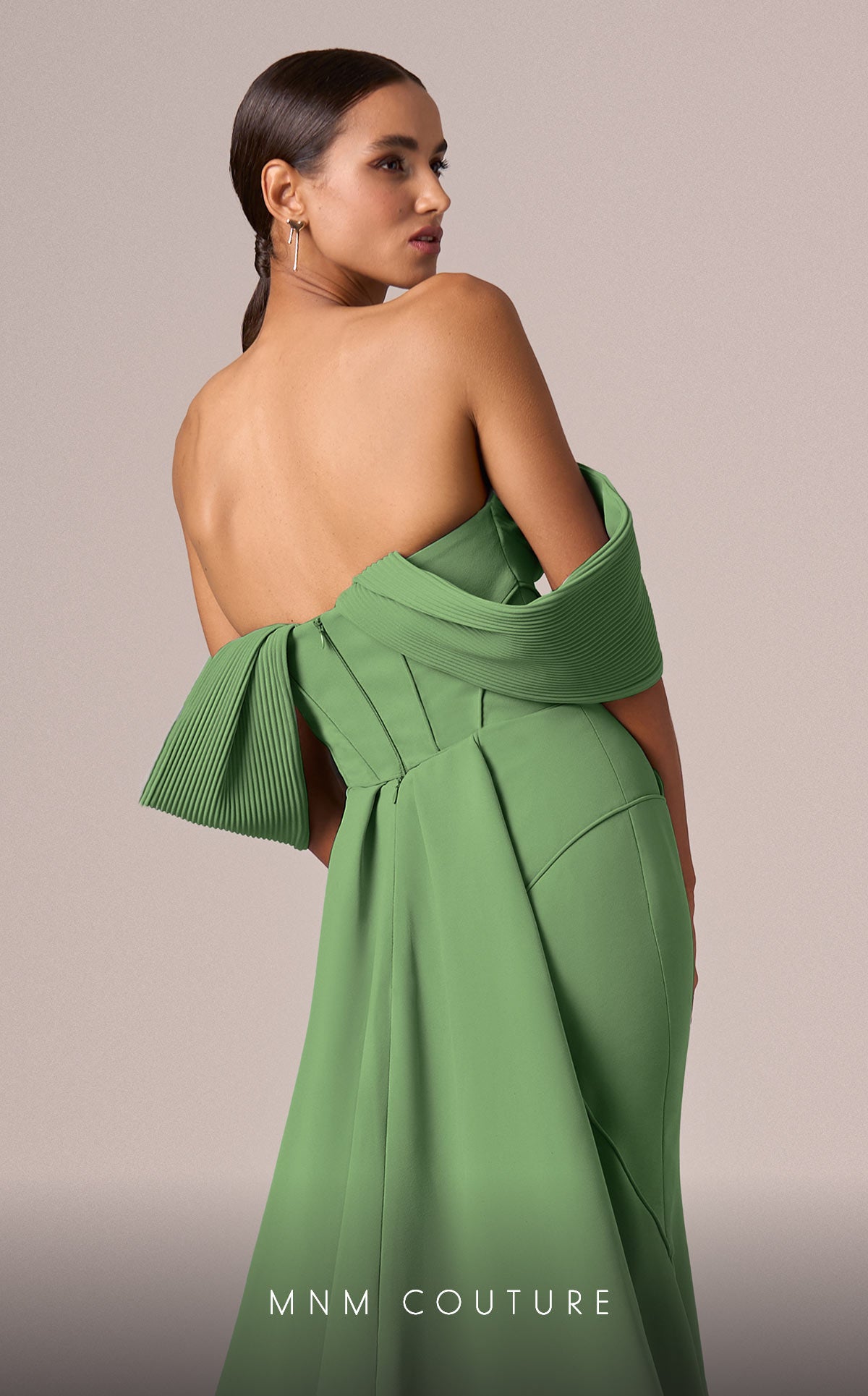 MNM Couture E0085 Vibrant Sleeved Wonder