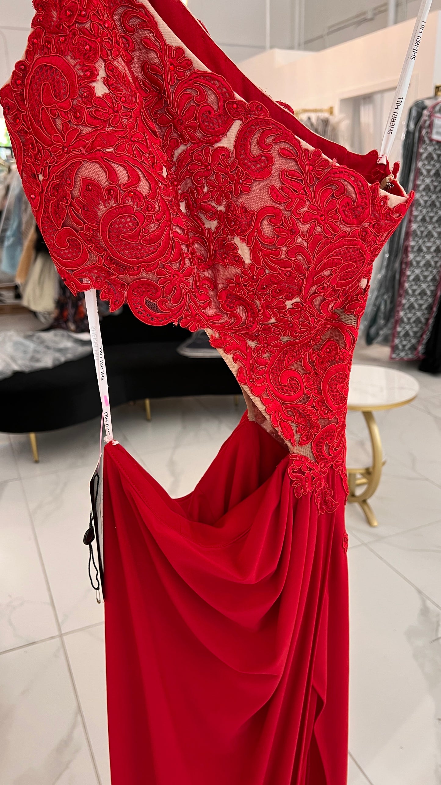 Sherri Hill 21252 (Only Size 4 Red/NUDE FINAL SALE)