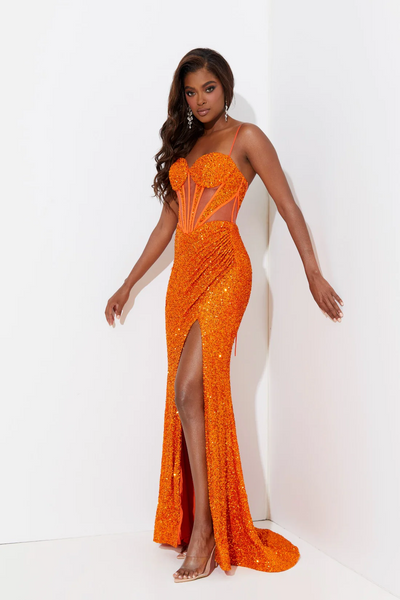 Jasz-7503-Sweetheart-Neckline-Lace-up-Back-High-Slit-Sequins-Sheath-Orange-Evening-Dress-B-Chic-Fashions-Prom-Dress