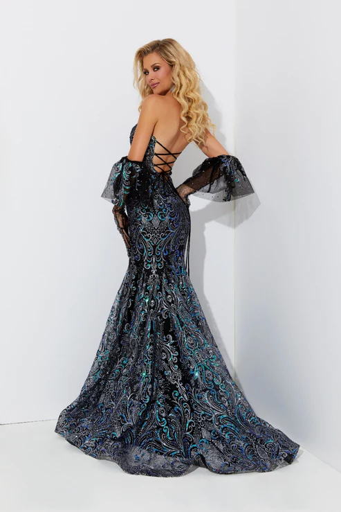 Jasz-7521-Sweetheart-Neckline-Lace-up-Back-Sweep-Train-Tulle-Mermaid-Black-Multi-Evening-Dress-B-Chic-Fashions-Prom-Dress