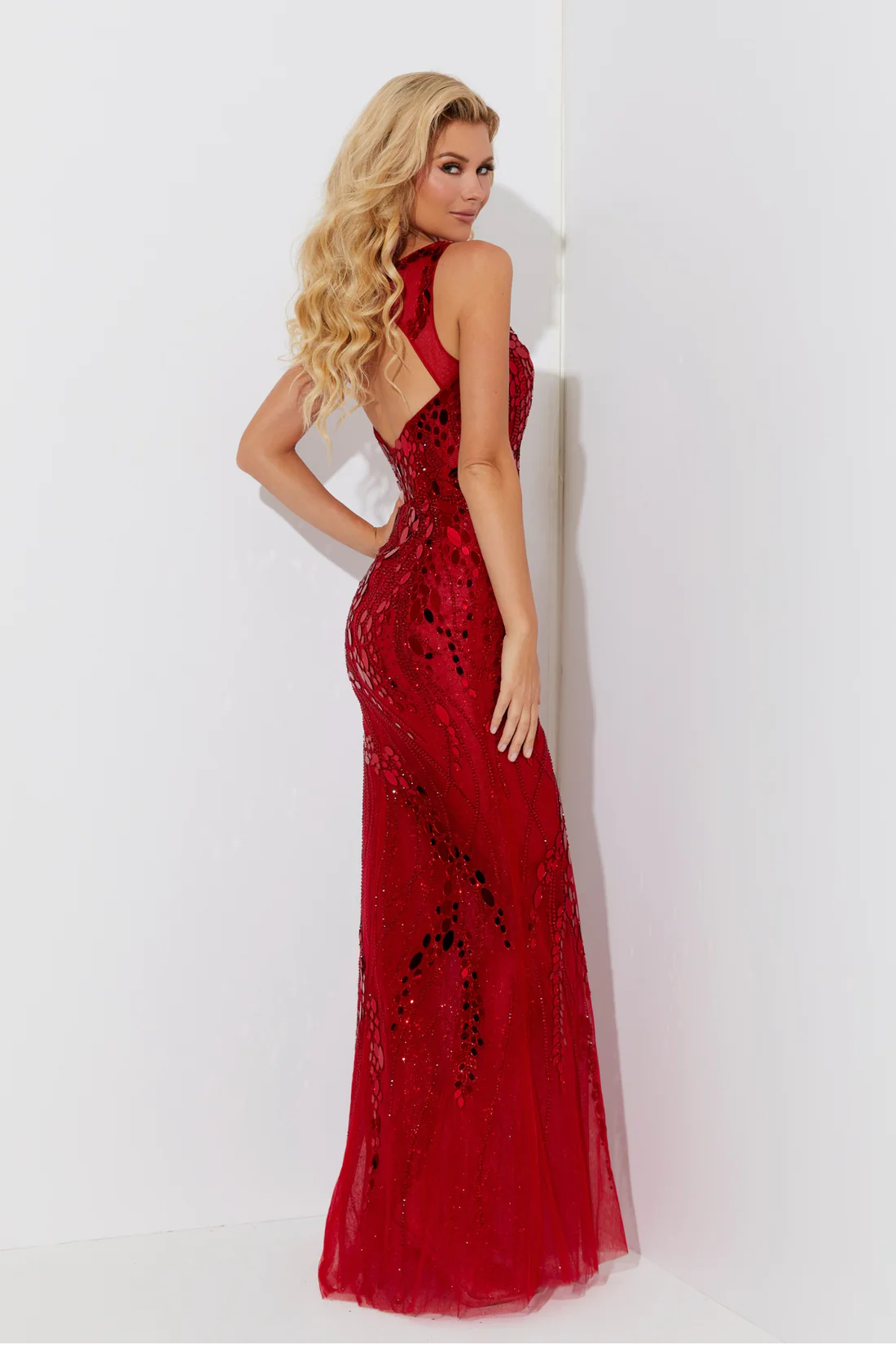 Jasz-7534-High-Neckline-Cutout-Back-Sleeveless-Beaded-Tulle-Column-Red-Evening-Dress-B-Chic-Fashions-Prom-Dress