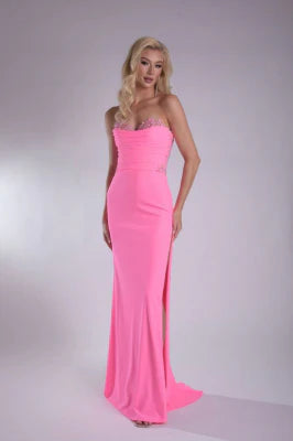 Jasz 7711 Green Strapless Sweetheart Neckline Corset with Slit