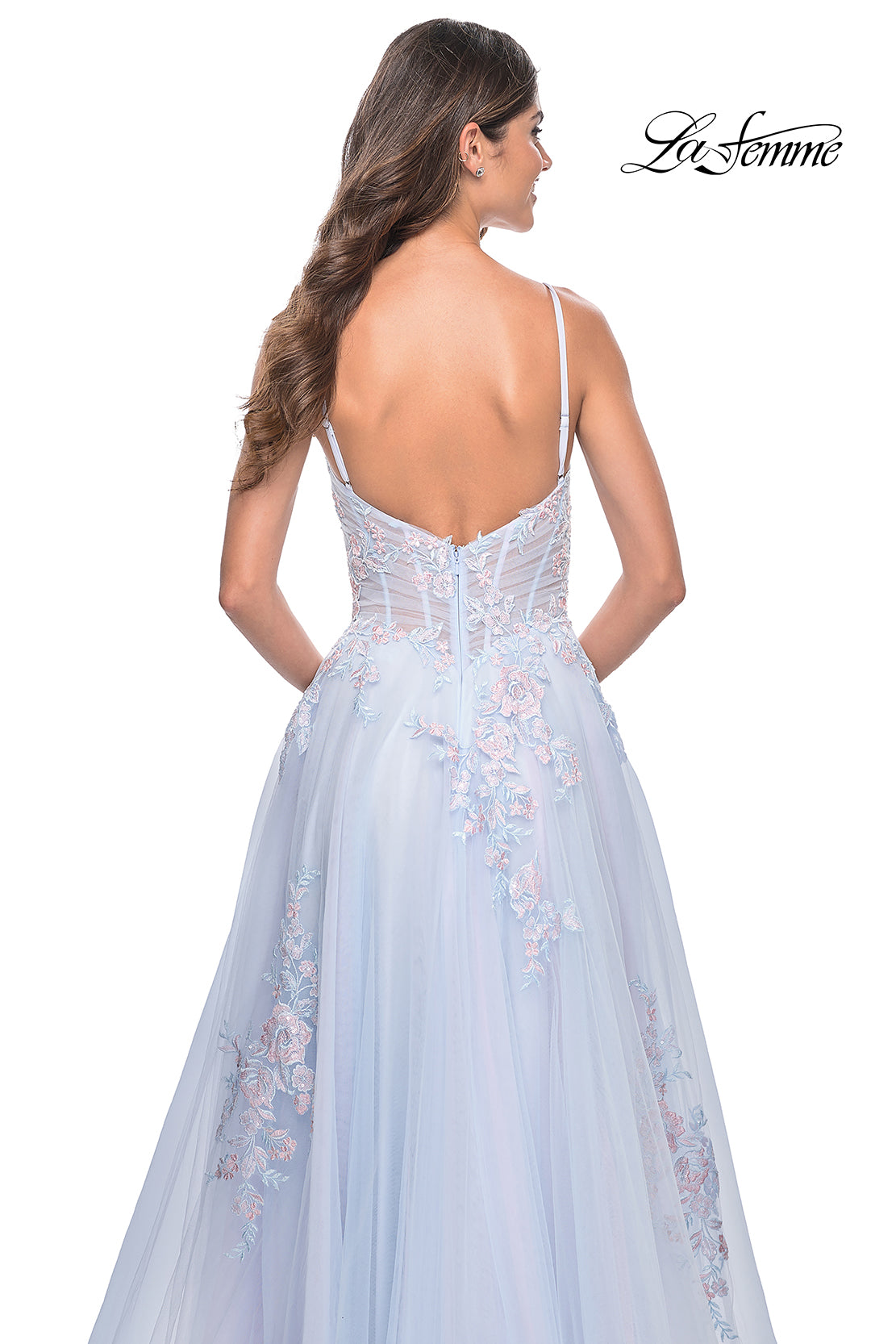 La-Femme-31939-V-Neck-Neckline-Zipper-Back-Slit-Lace-Tulle-A-Line-Light-Blue-Evening-Dress-B-Chic-Fashions-Prom-Dress