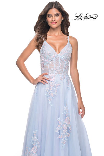 La-Femme-31939-V-Neck-Neckline-Zipper-Back-Slit-Lace-Tulle-A-Line-Light-Blue-Evening-Dress-B-Chic-Fashions-Prom-Dress