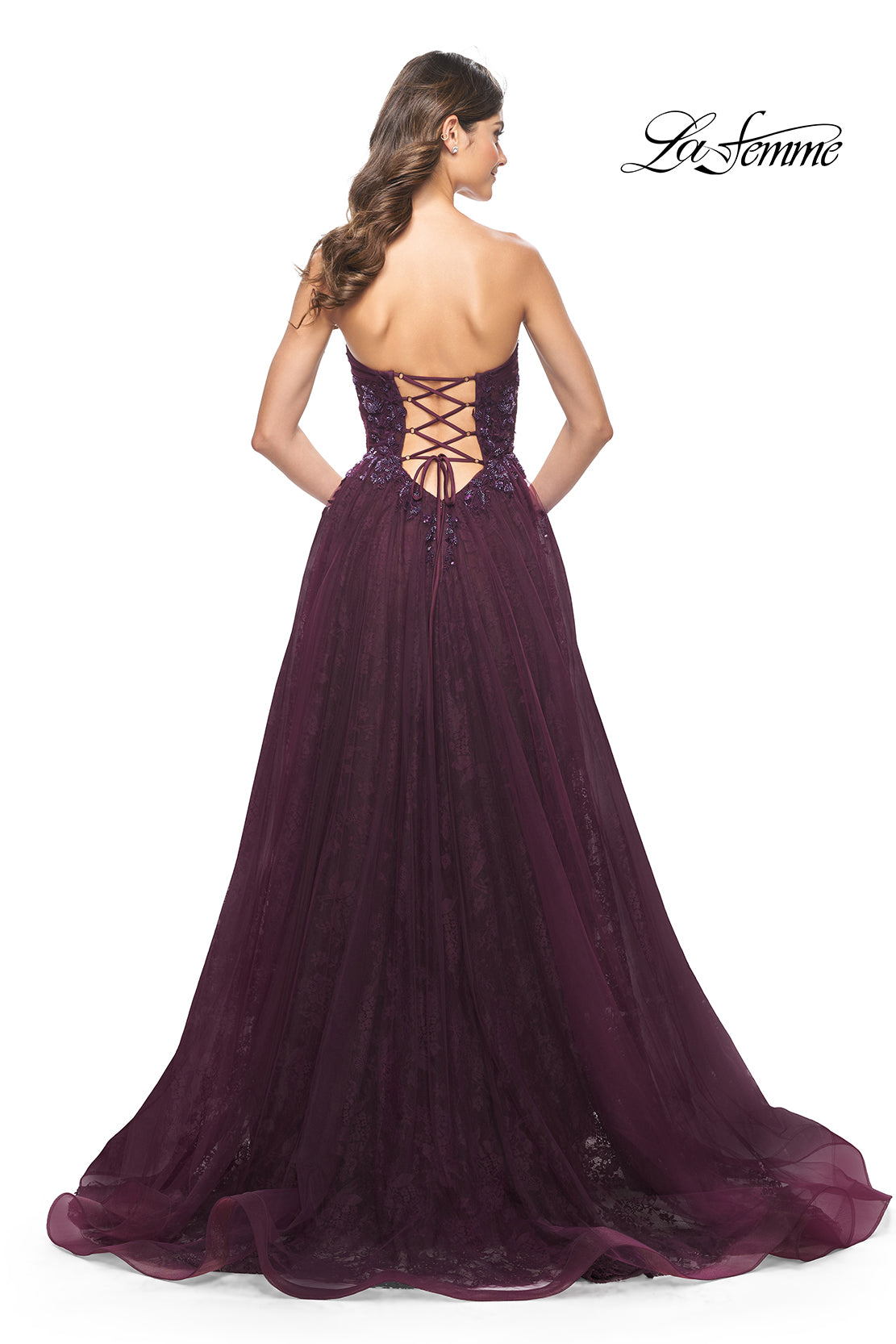 La-Femme-31954-Sweetheart-Neckline-Lace-up-Back-High-Slit-Beaded-Tulle-Lace-A-Line-Dark-Berry-EveningDress-B-Chic-Fashions-Prom-Dress