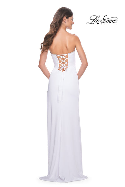 La-Femme-31977-Sweetheart-Neckline-Lace-up-Back-High-Slit-Jersey-Column-Fitted-White-Evening-Dress-B-Chic-Fashions-Prom-Dress
