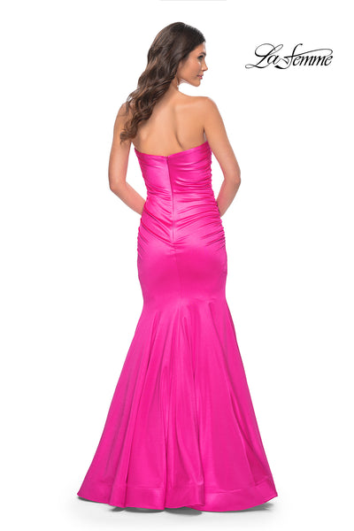 La-Femme-31980-Strapless-Neckline-Zipper-Back-Plain-Liquid-Jersey-Mermaid-Fitted-Hot-Pink-Evening-Dress-B-Chic-Fashions-Prom-Dress