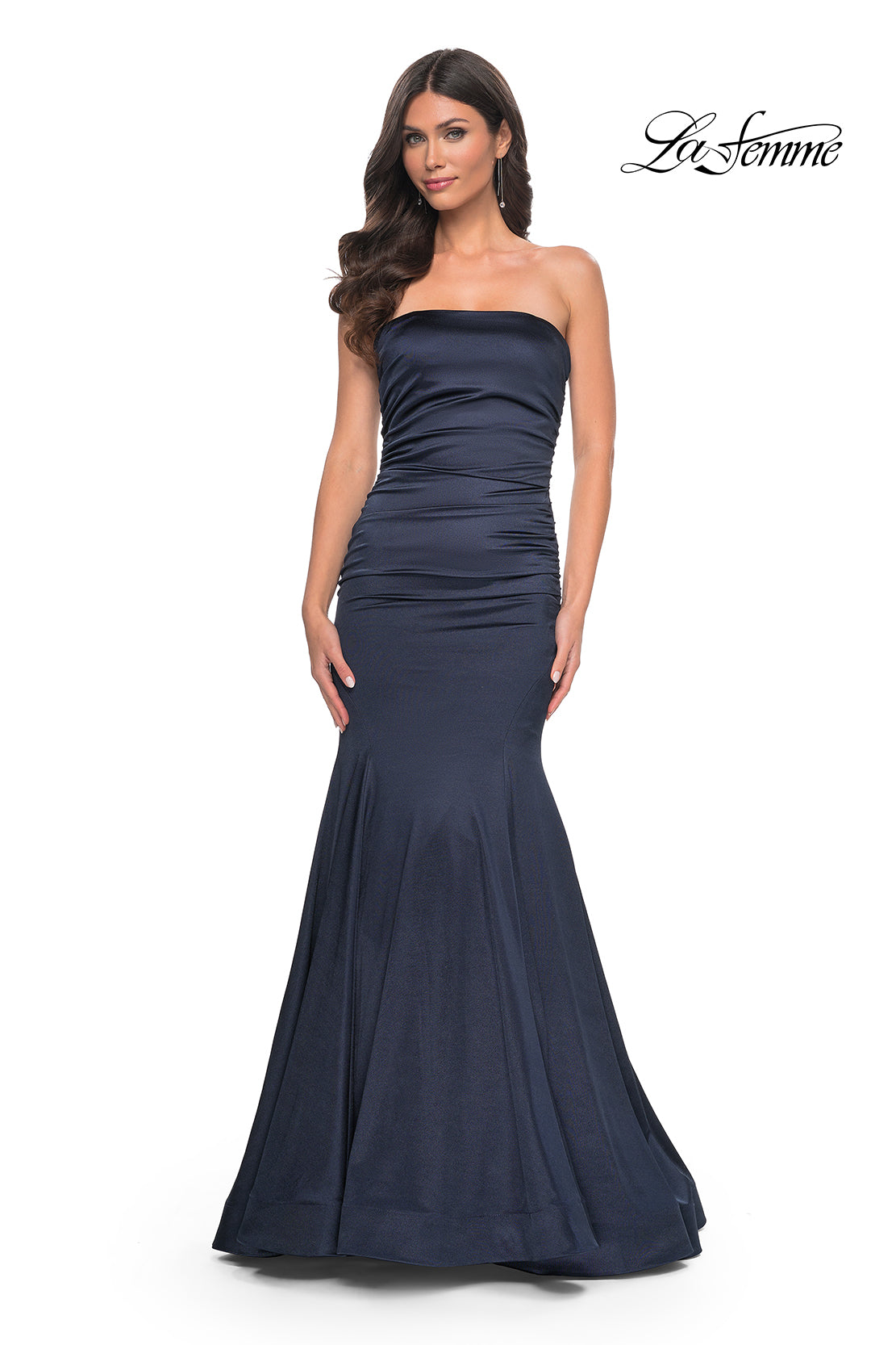 La-Femme-31980-Strapless-Neckline-Zipper-Back-Plain-Liquid-Jersey-Mermaid-Fitted-Navy-Evening-Dress-B-Chic-Fashions-Prom-Dress