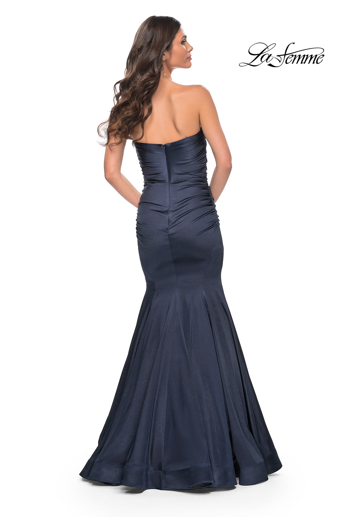 La-Femme-31980-Strapless-Neckline-Zipper-Back-Plain-Liquid-Jersey-Mermaid-Fitted-Navy-Evening-Dress-B-Chic-Fashions-Prom-Dress