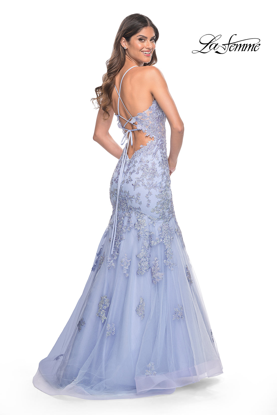 La-Femme-32004-Sweetheart-Neckline-Criss-Cross-Back-Lace-Tulle-Mermaid-Lilac-Mist-Evening-Dress-B-Chic-Fashions-Prom-Dress