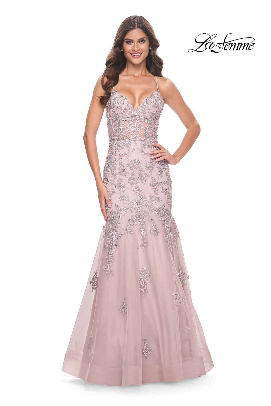 La-Femme-32004-Sweetheart-Neckline-Criss-Cross-Back-Lace-Tulle-Mermaid-Mauve-Evening-Dress-B-Chic-Fashions-Prom-Dress