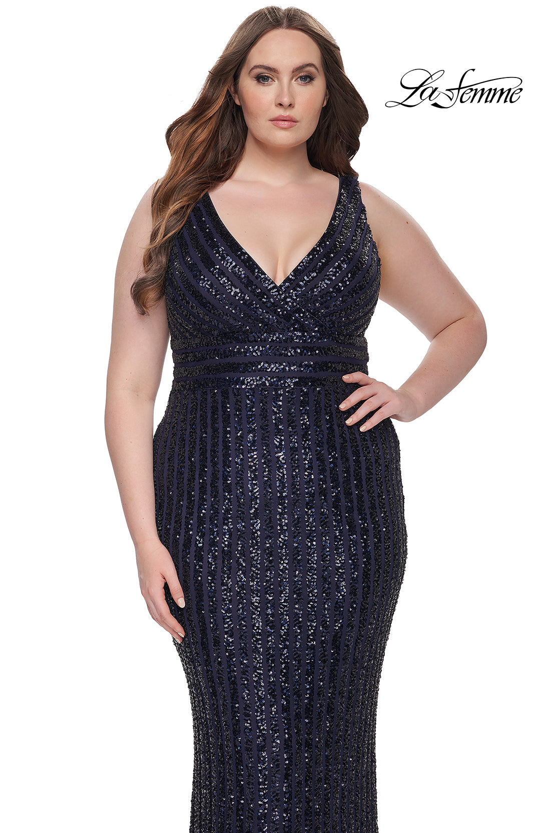 La-Femme-32016-V-Neck-Neckline-Zipper-Back-Train-Sequin-Column-Fitted-Navy-Evening-Dress-B-Chic-Fashions-Prom-Dress