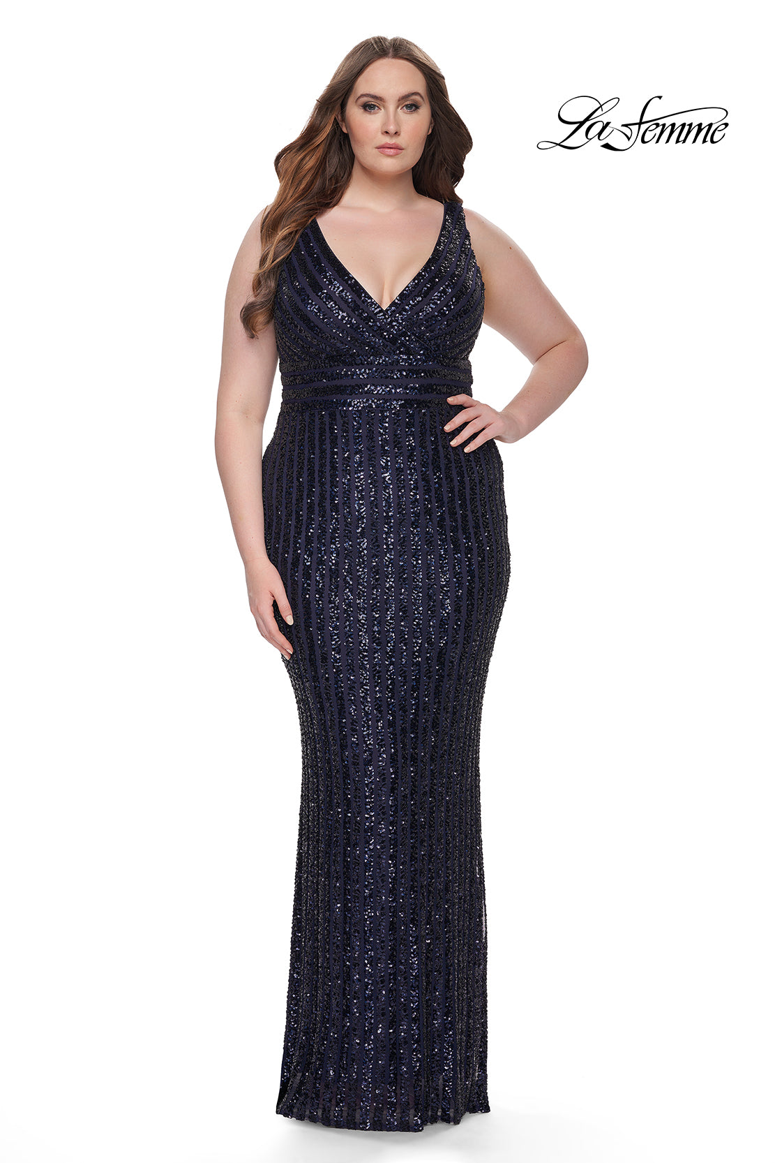 La-Femme-32016-V-Neck-Neckline-Zipper-Back-Train-Sequin-Column-Fitted-Navy-Evening-Dress-B-Chic-Fashions-Prom-Dress