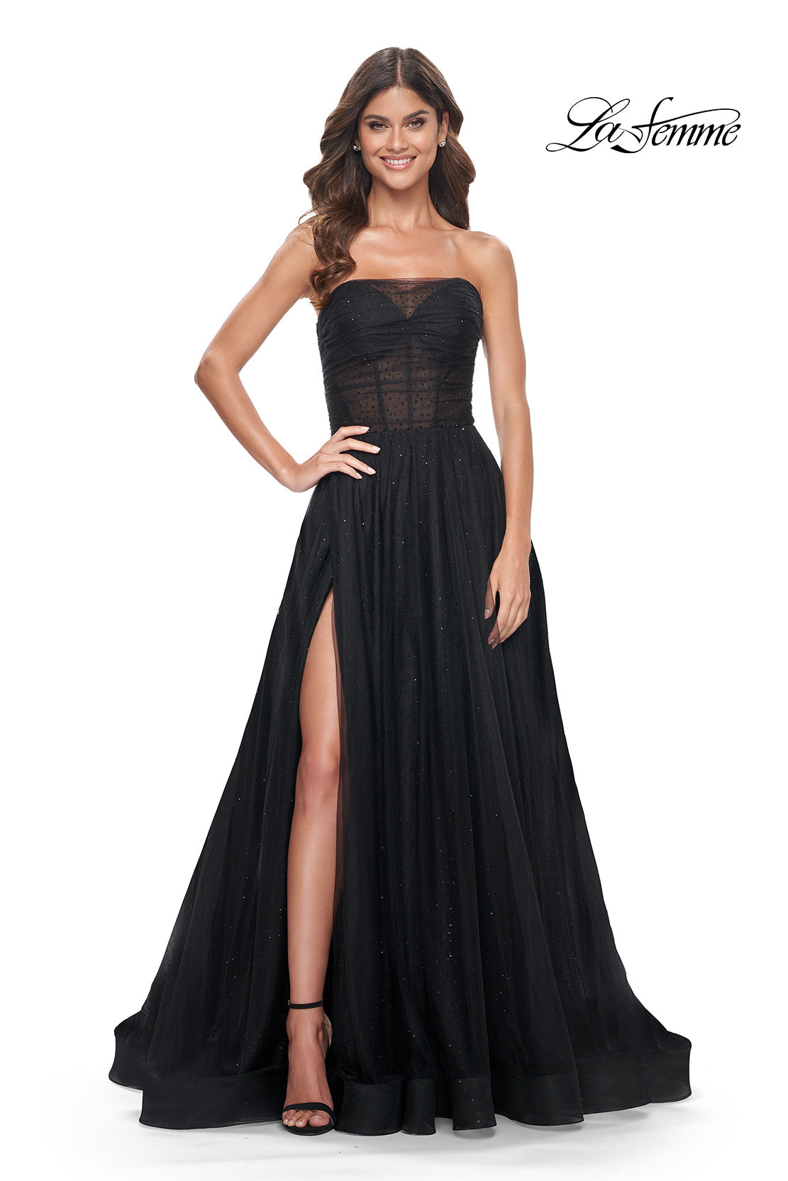 La-Femme-32029-Square-Neckline-Zipper-Back-Corset-Hot-Stone-Tulle-A-Line-Black-Evening-Dress-B-Chic-Fashions-Prom-Dress