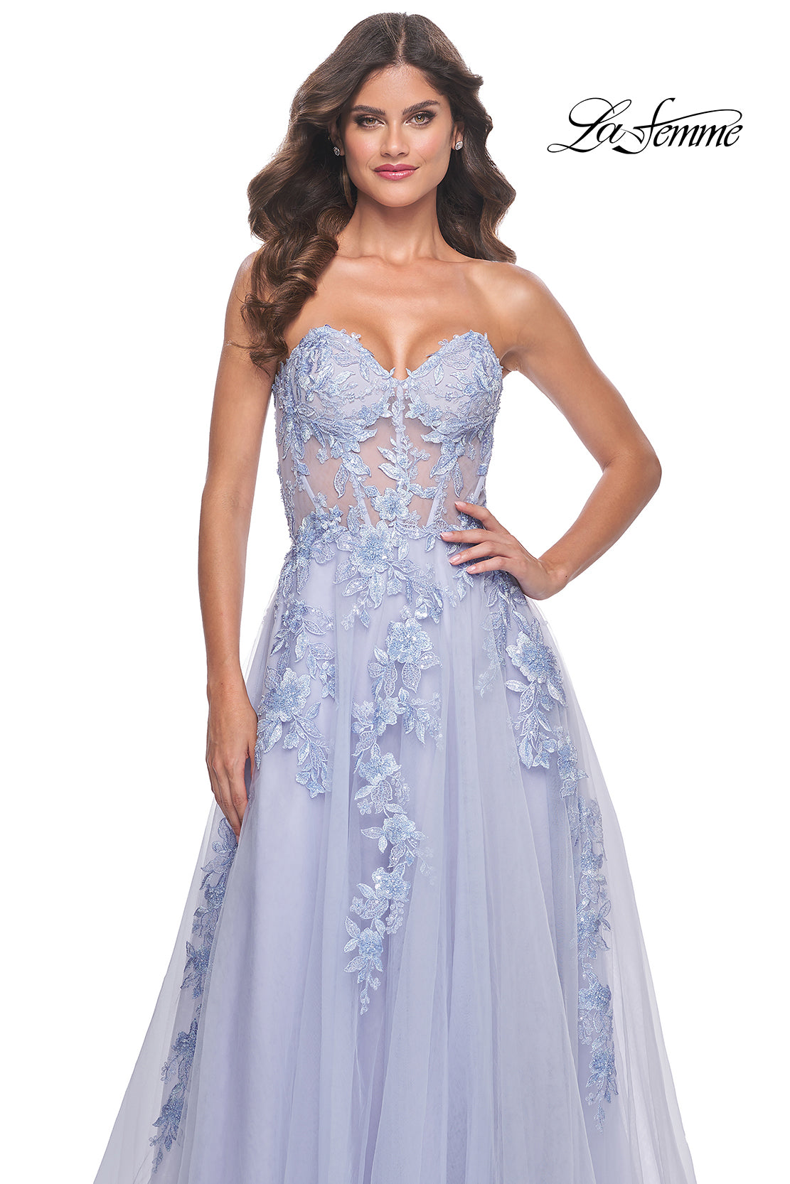 La-Femme-32082-Sweetheart-Neckline-Zipper-Back-High-Slit-Lace-Tulle-A-Line-Light-Periwinkle-Evening-Dress-B-Chic-Fashions-Prom-Dress