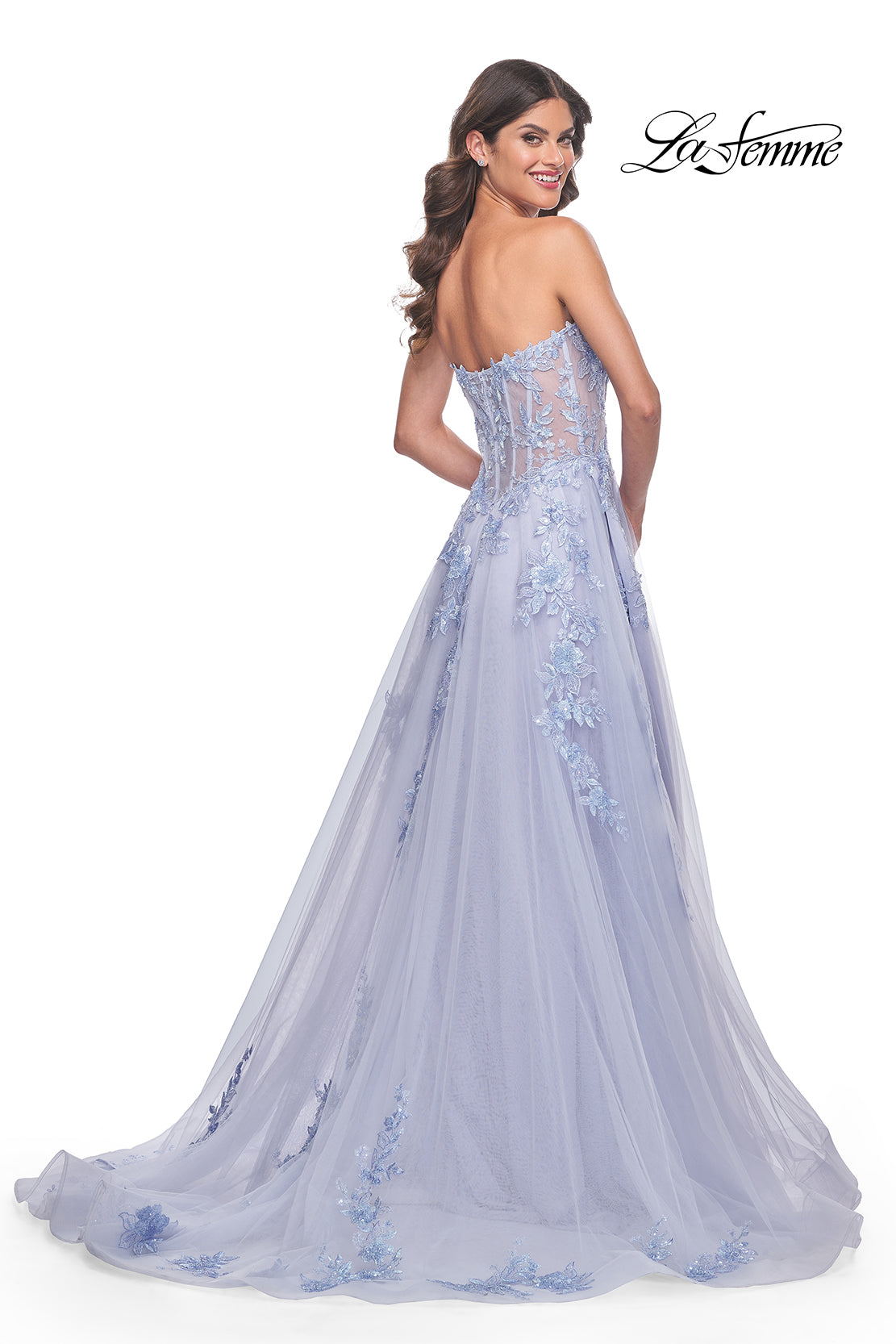 La-Femme-32082-Sweetheart-Neckline-Zipper-Back-High-Slit-Lace-Tulle-A-Line-Light-Periwinkle-Evening-Dress-B-Chic-Fashions-Prom-Dress