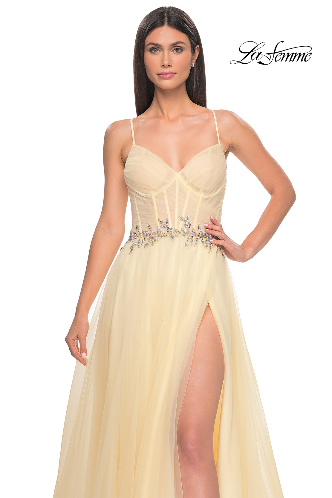 La-Femme-32117-Sweetheart-Neckline-Lace-up-Back-Corset-Beaded-Tulle-A-Line-Pale-Yellow-Evening-Dress-B-Chic-Fashions-Prom-Dress