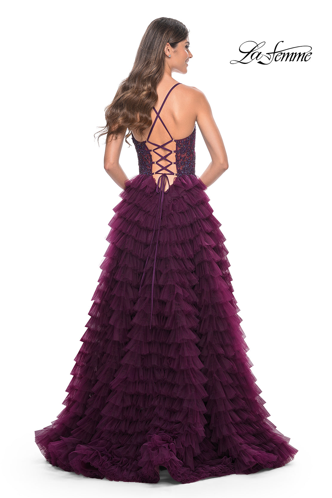 La-Femme-32128-Sweetheart-Neckline-Lace-up-Back-High-Slit-Lace-Tulle-Ball-Gowns-Dark-Berry-Evening-Dress-B-Chic-Fashions-Prom-Dress