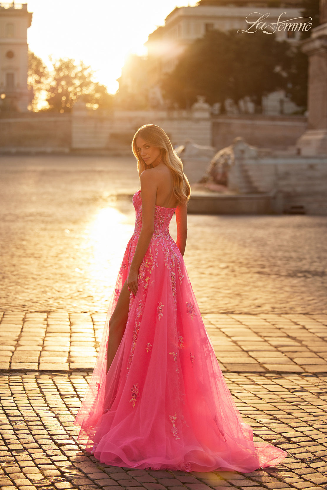 La-Femme-32137-Sweetheart-Neckline-Zipper-Back-High-Slit-Print-Sequin-A-Line-Neon-Pink-Evening-Dress-B-Chic-Fashions-Prom-Dress