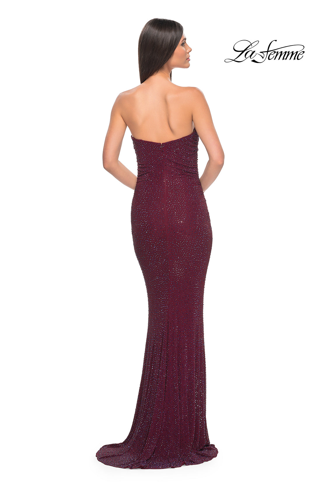 La-Femme-32141-Square-Neckline-Zipper-Back-Ruched-Hot-Stone-Jersey-Column-Fitted-Wine-Evening-Dress-B-Chic-Fashions-Prom-Dress