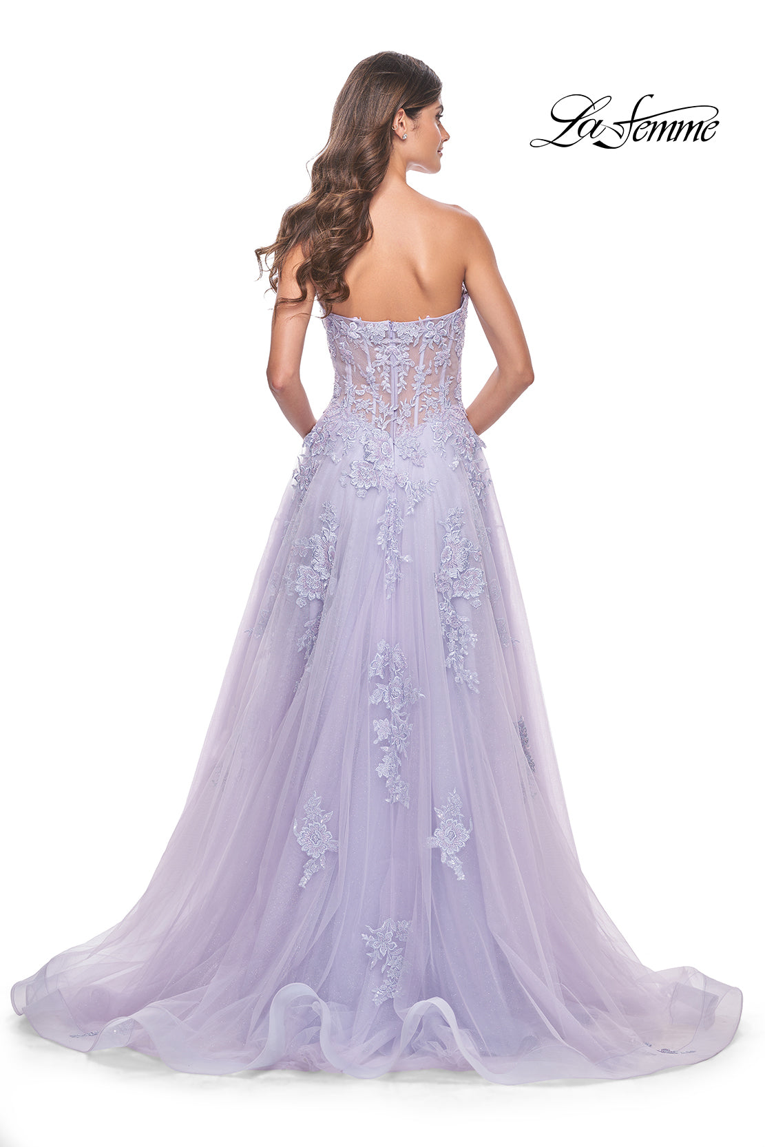 La-Femme-32145-Sweetheart-Neckline-Zipper-Back-High-Slit-Lace-Tulle-A-Line-Light-Periwinkle-Evening-Dress-B-Chic-Fashions-Prom-Dress